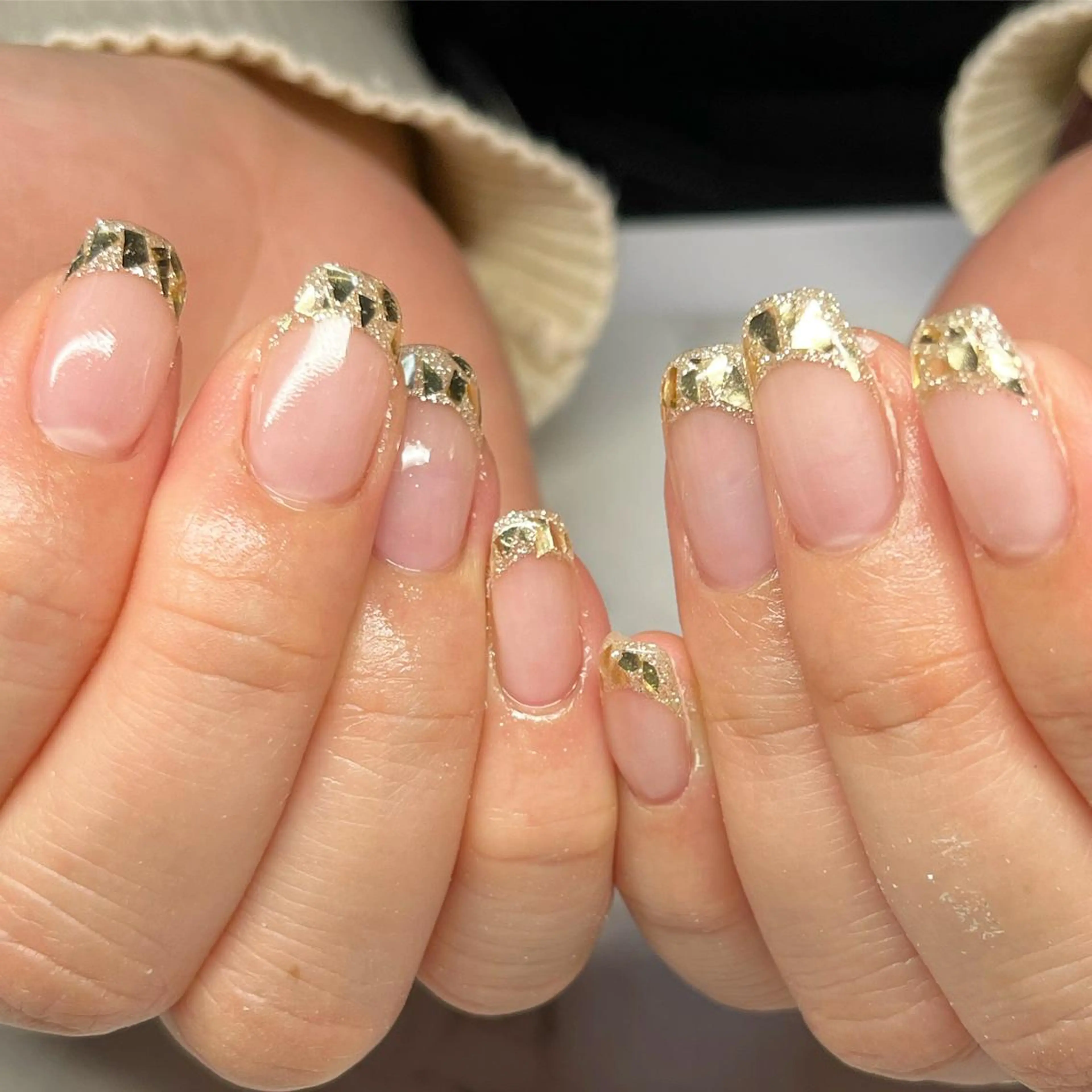 ネイル フレンチネイル ガラスフレンチ 587nail *のネイルデザイン
