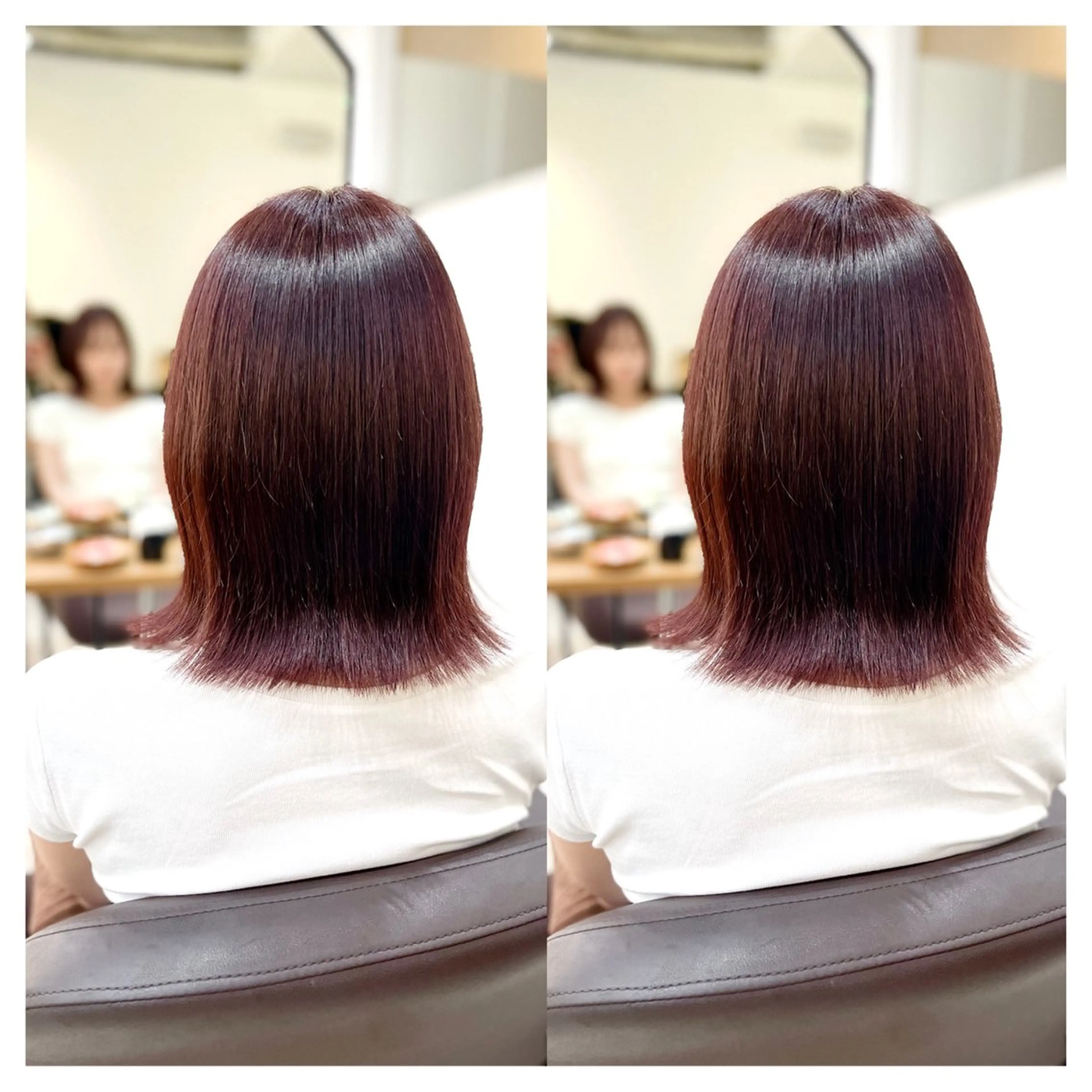 ミディアム カラー カット ヘアカラー トリートメント 村山 茉衣のヘアスタイル