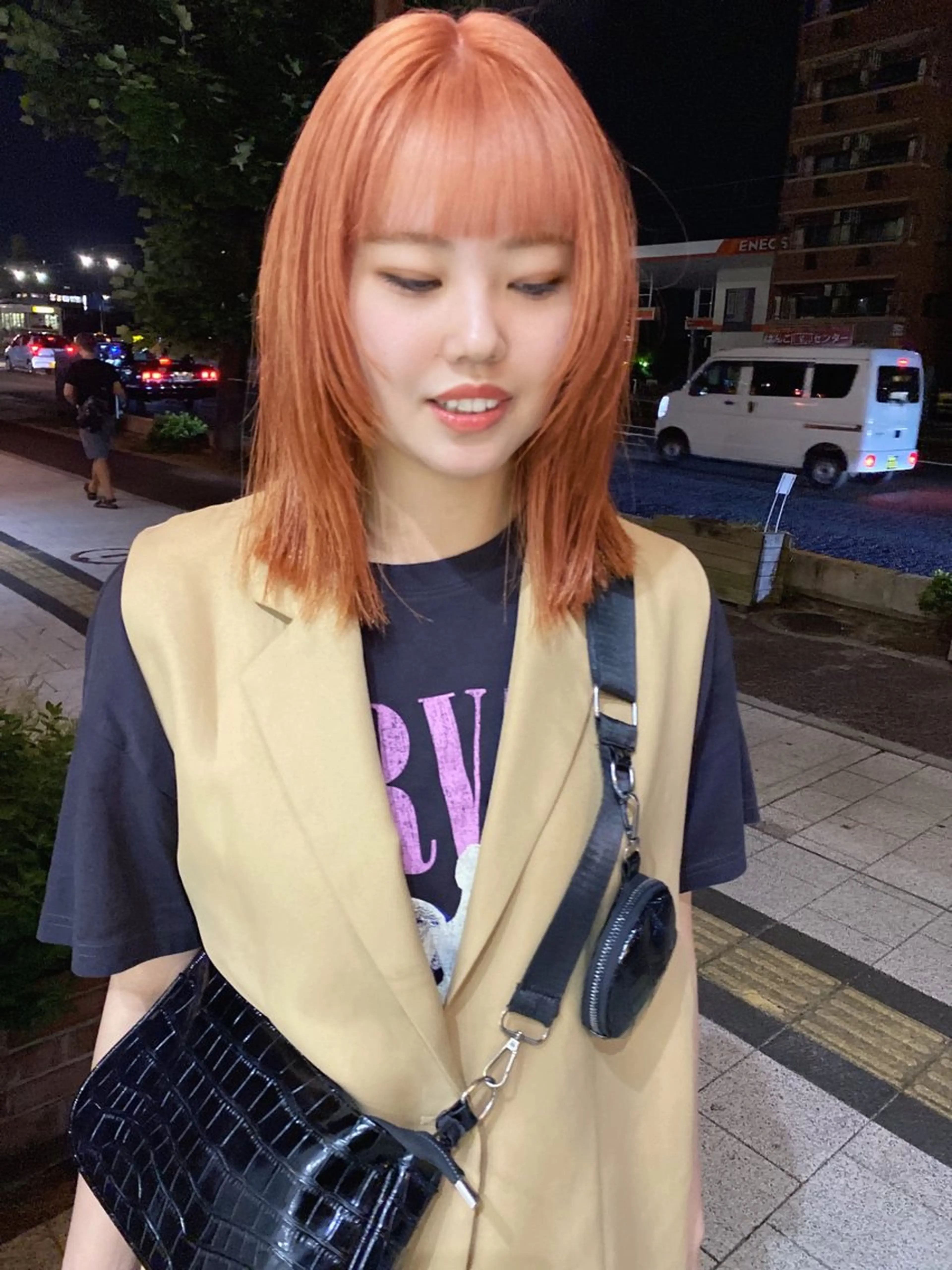 ミディアム 顔まわりレイヤー 顔周りカット レイヤーカット 小顔カット カット ヘアカラー トリートメント 広島/ボブ/レイヤー 🌿‬wakabaのヘアスタイル