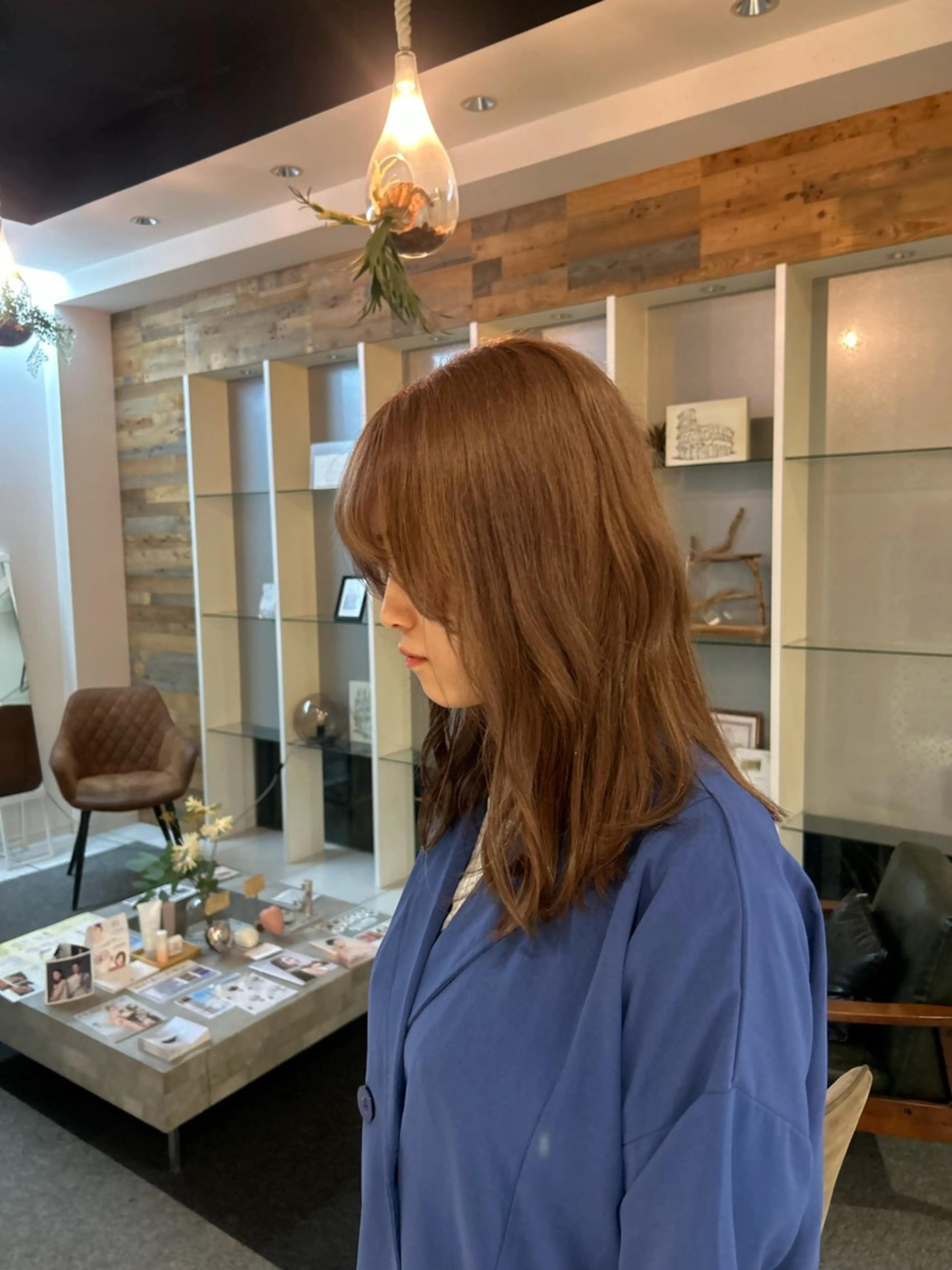 セミロング カラー 髪質改善/ストレート パーマ長久手/ひかるのヘアスタイル