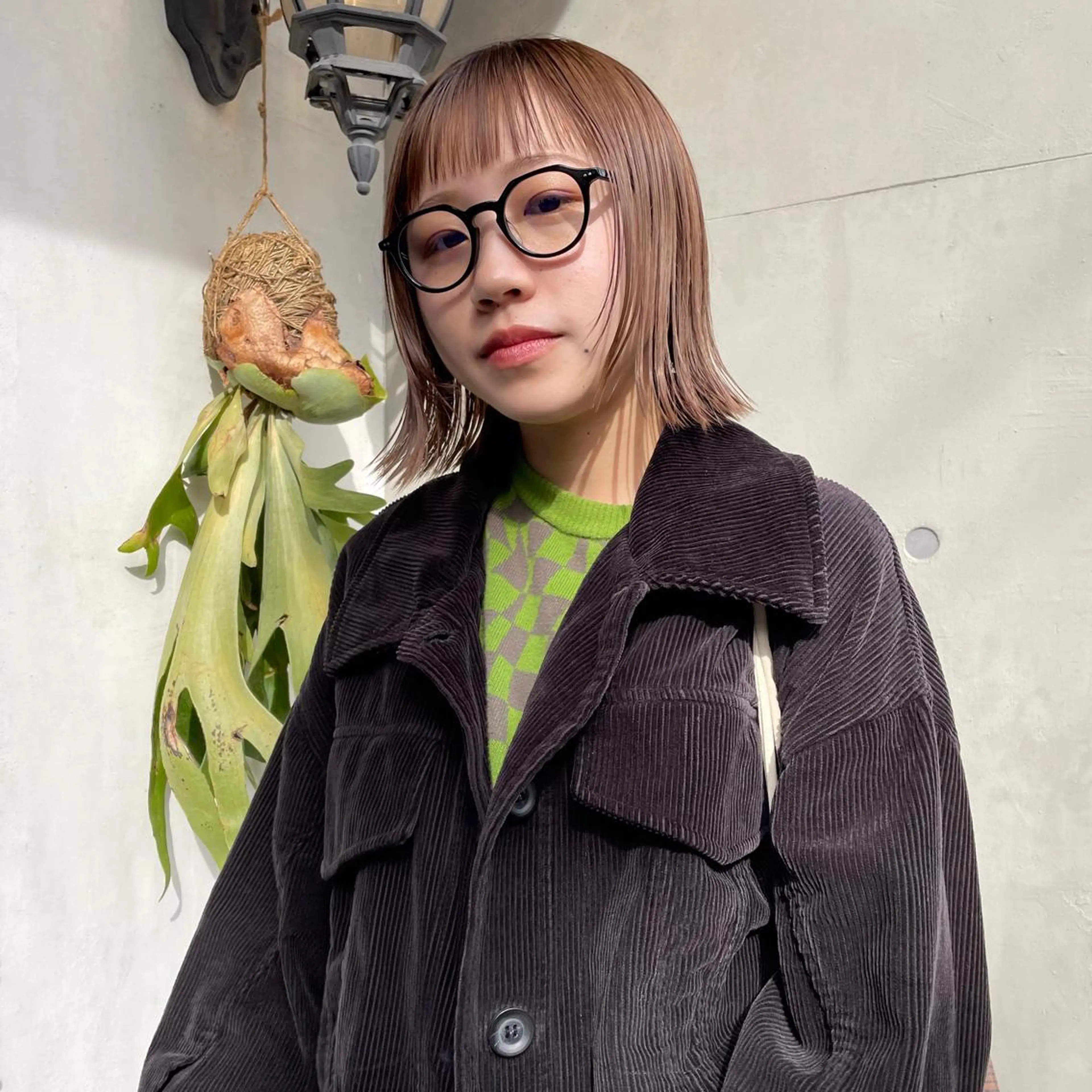 ミディアム カラー パーマ ヘアアレンジ メンズ キッズ ネイル マツエク・マツパ アイブロウ casane所属・暖色・前髪カット 🎗️佐藤ゆみこのヘアスタイル