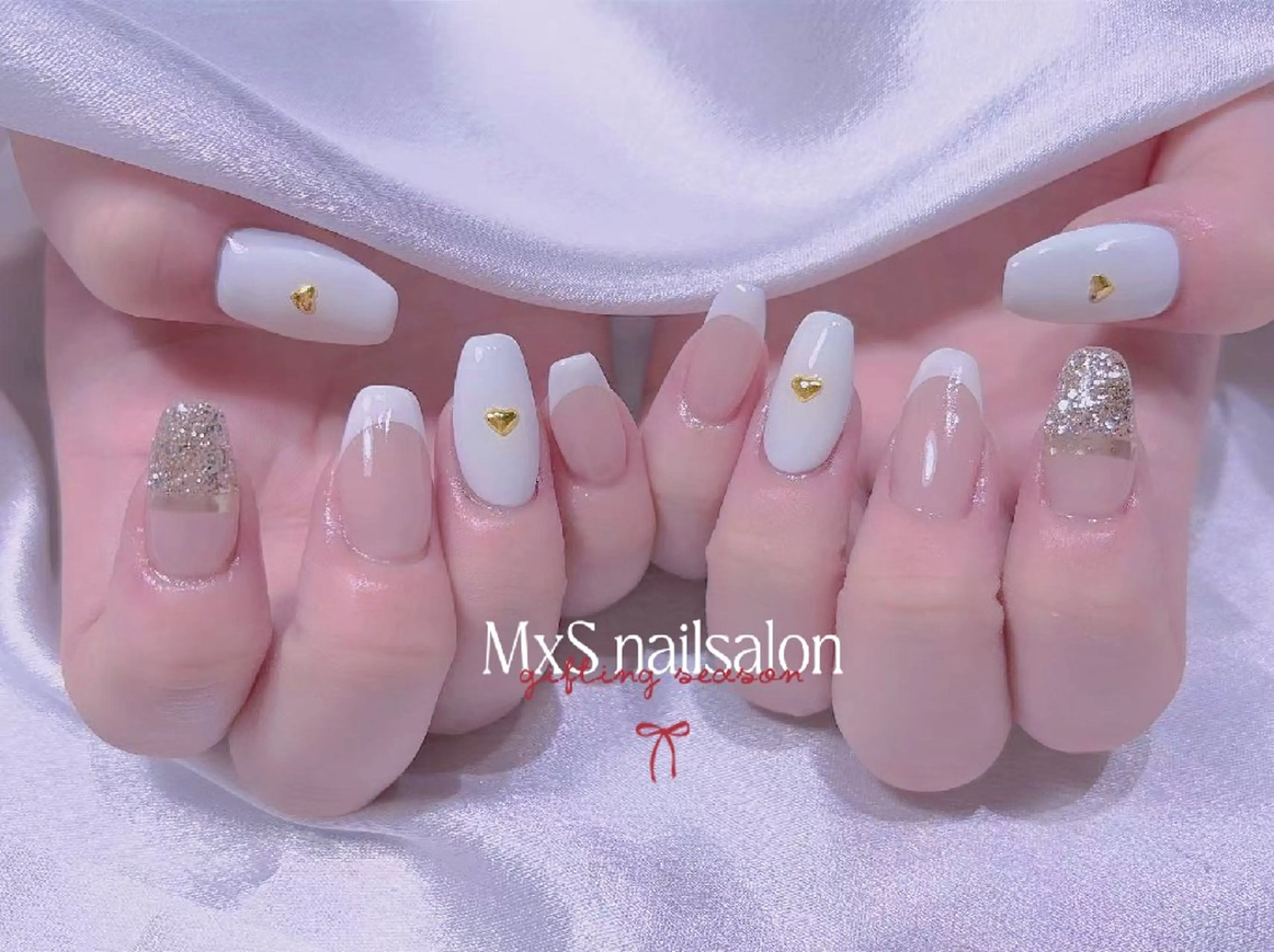 ネイル ジェルネイル マグネットネイル パラジェル 春ネイル ワンホンネイル ハンドネイル ハンドケア MxS Nail 【長さだし/フィルイン/マグネット/ワンホンネイル/韓国ネイル/パラジェル】所属・M×S Nail みなのネイルデザイン