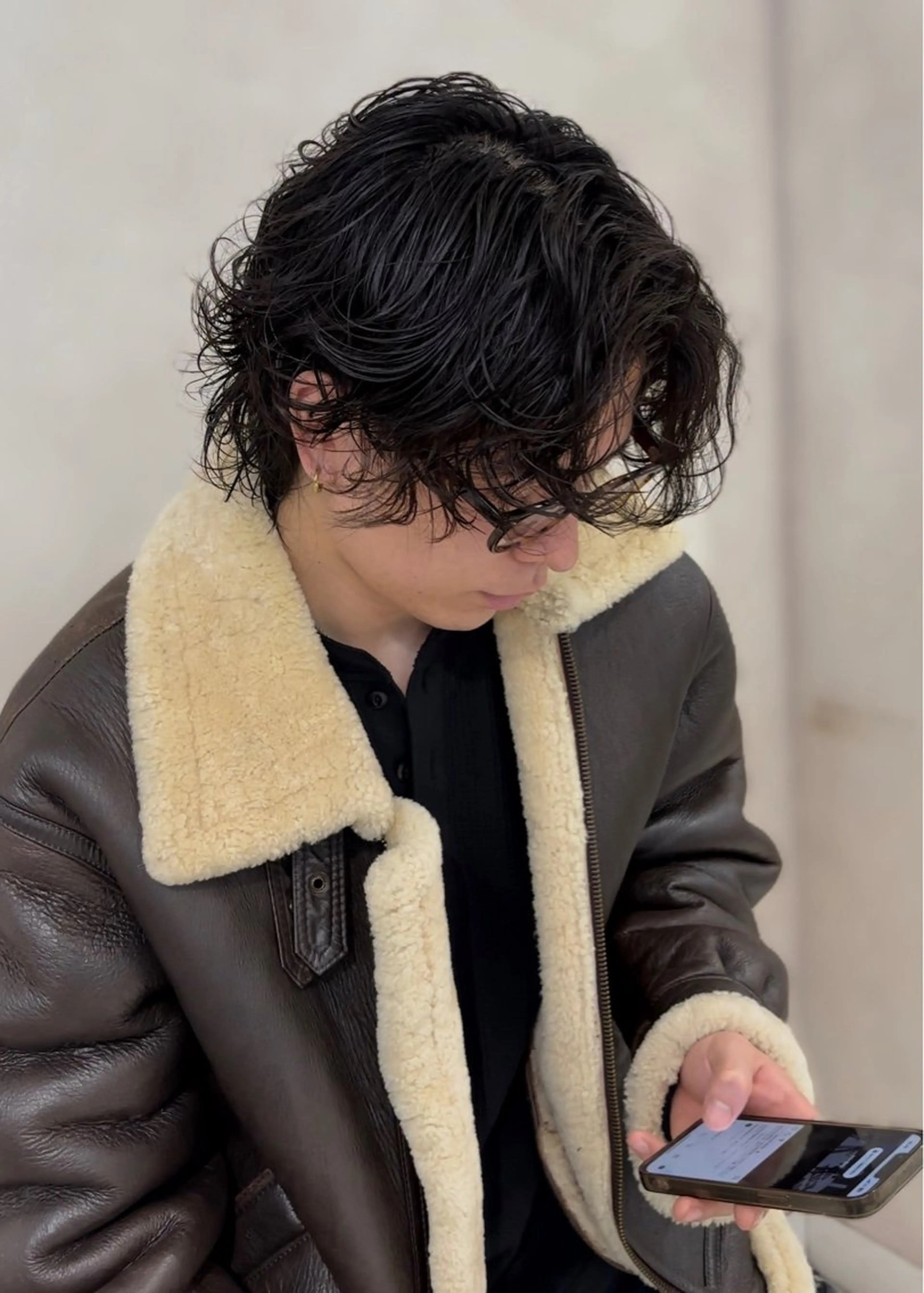 カット+ケアシャドウパーマ+プレトリートメントの写真