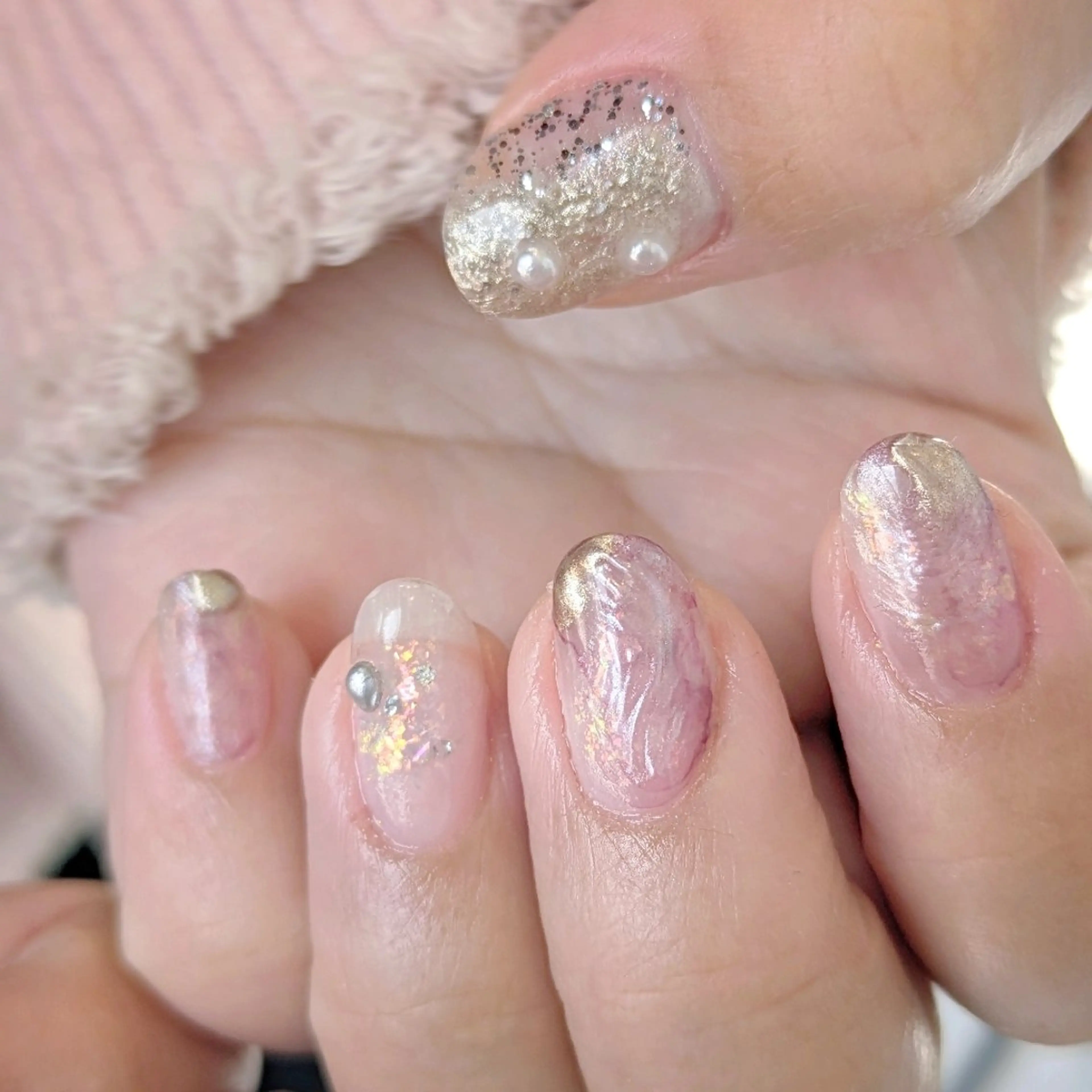 ネイル ピンク 春ネイル ハンドネイル jolie ISIHARAのネイルデザイン