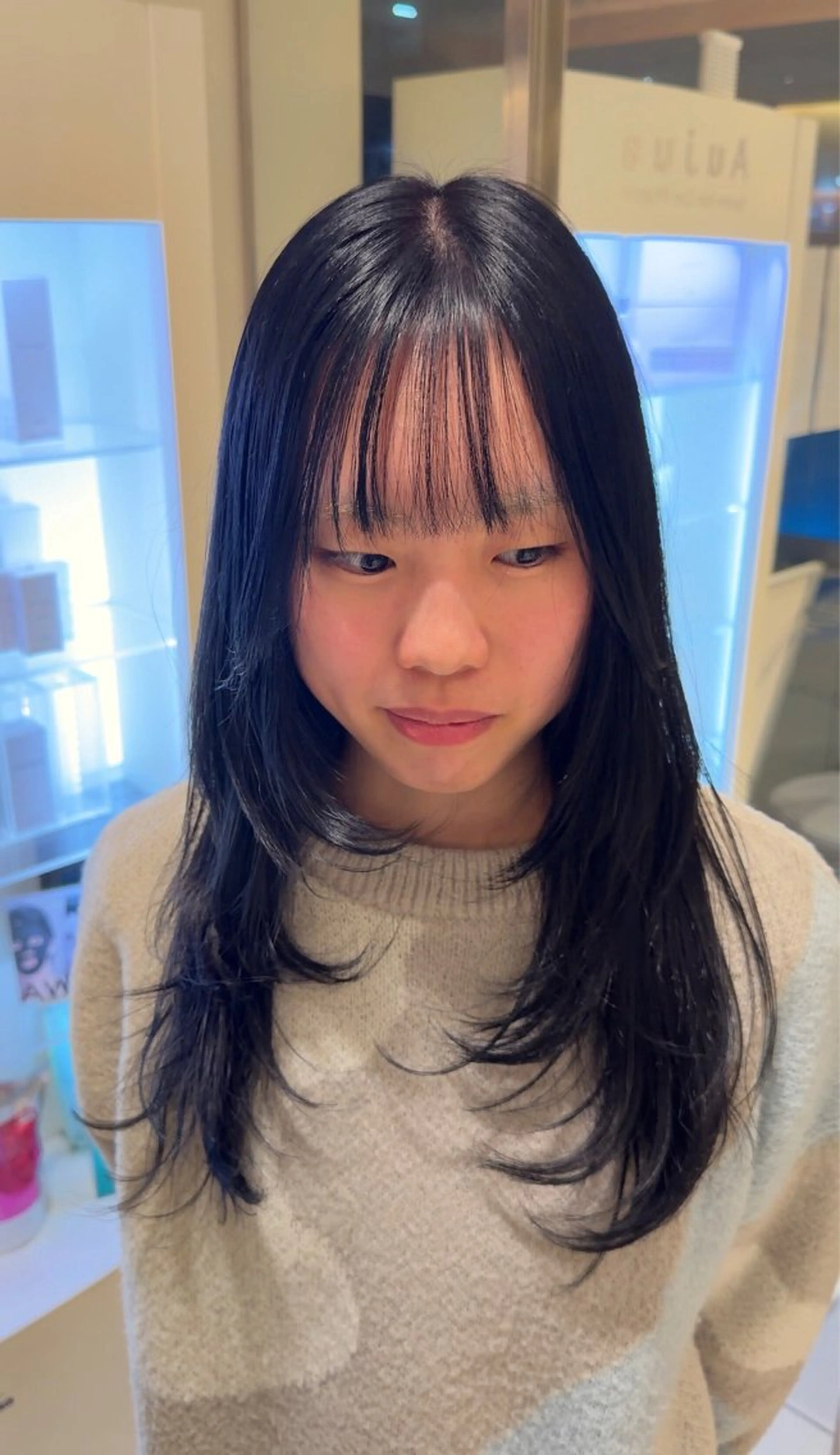 ロング カット ヘアカラー トリートメント 艶カラー/ハイトーン /ブリーチのヘアスタイル