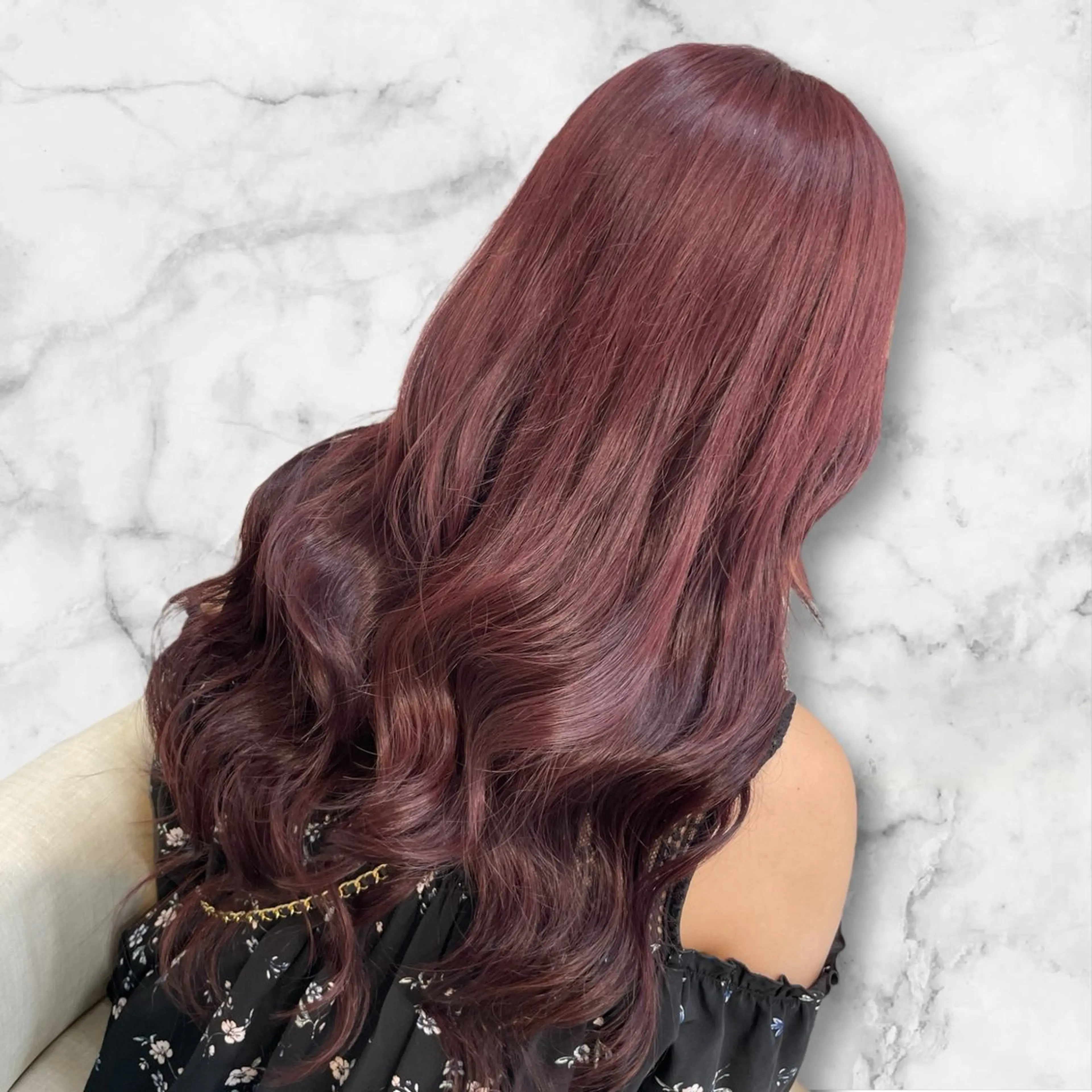 ロング カラー ブリーチ ブラウンカラー レッドカラー レッドブラウン ヘアカラー セルバ所属・HIRORO ブリーチ/ハイトーンのヘアスタイル