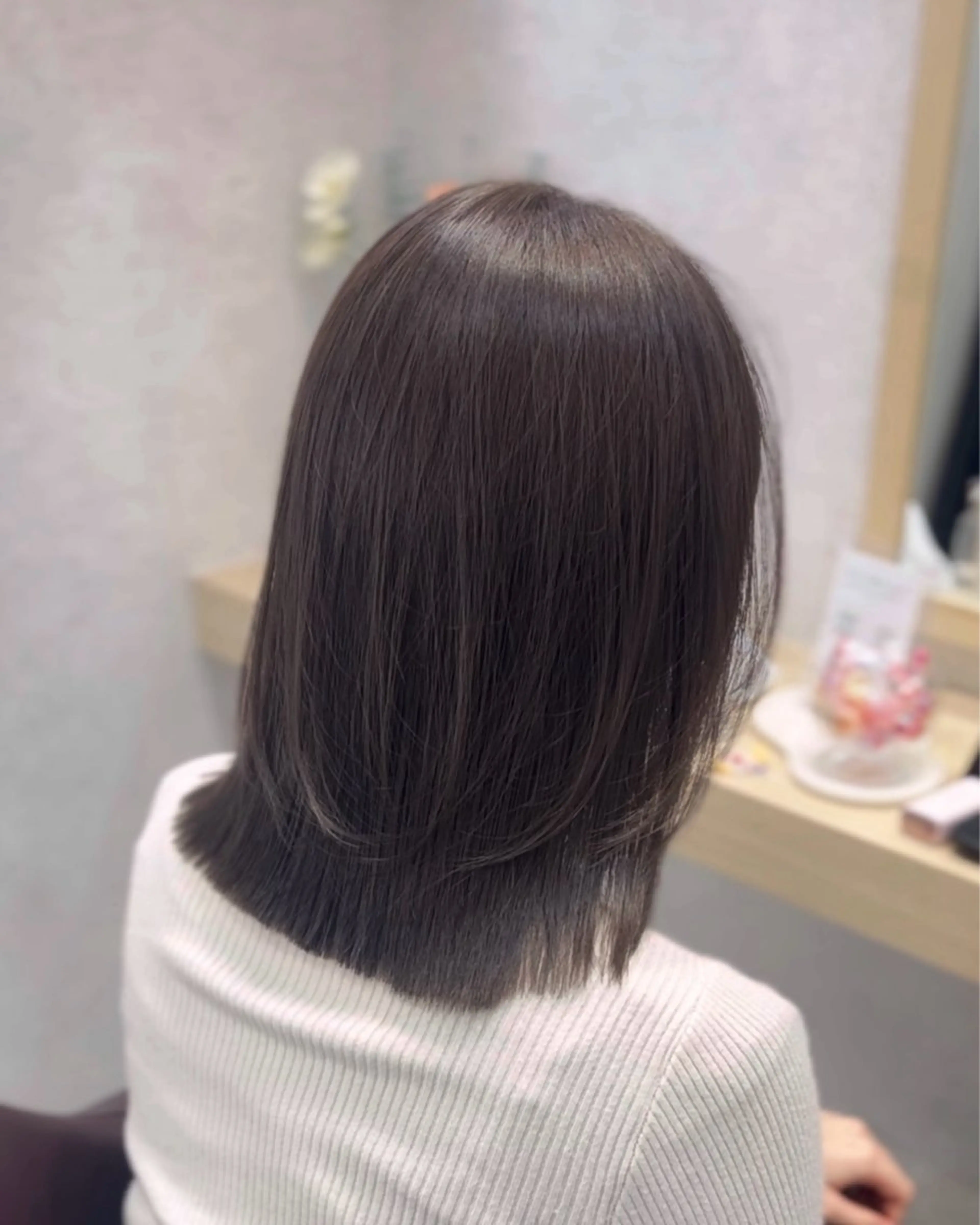 ミディアム カラー suzuka/透明感 カラー 美髪縮毛矯正のヘアスタイル