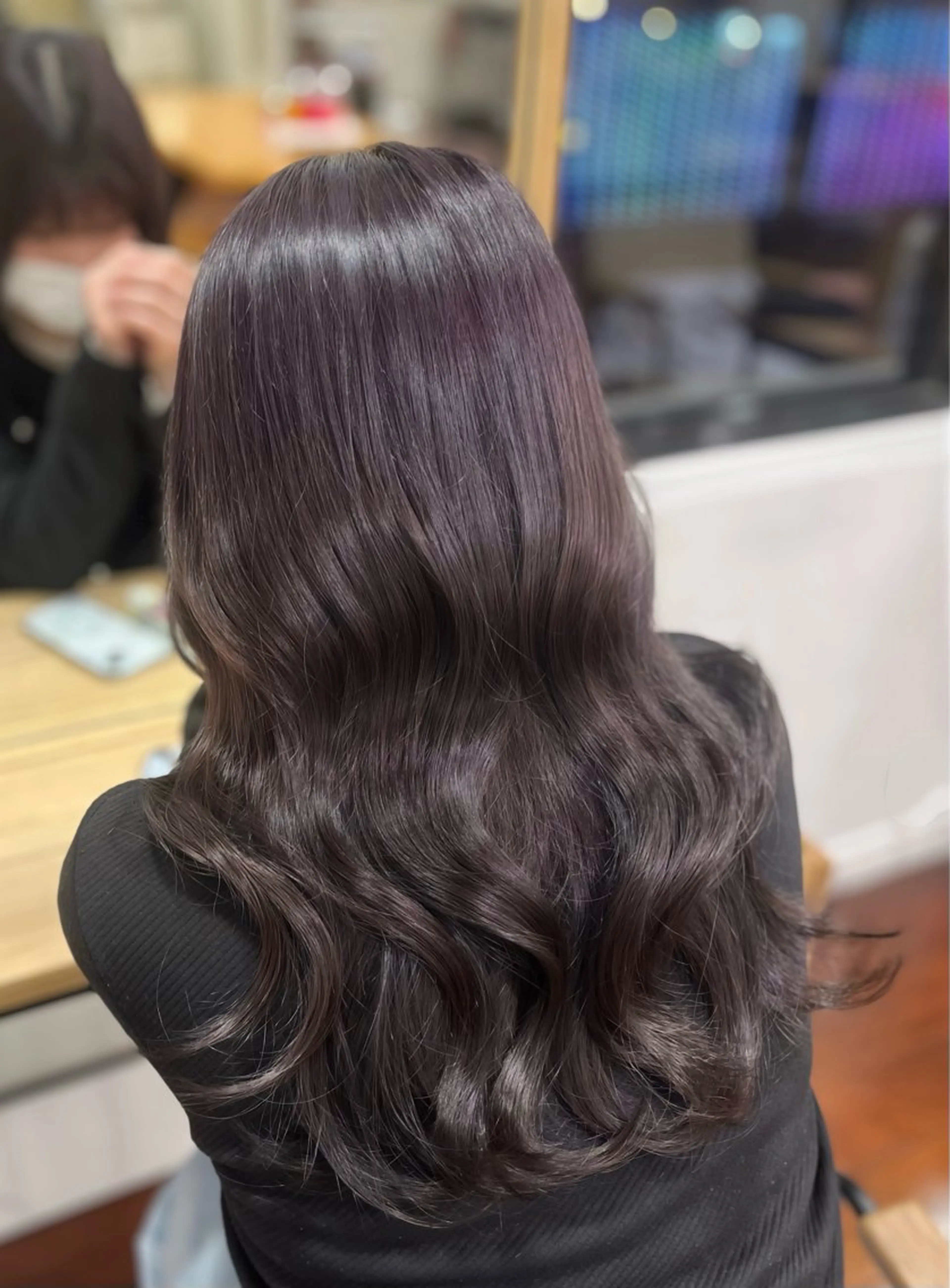 セミロング カラー ラベンダーカラー ヘアカラー 🎀仙台/縮毛矯正 /暖色/ありさ🎀のヘアスタイル