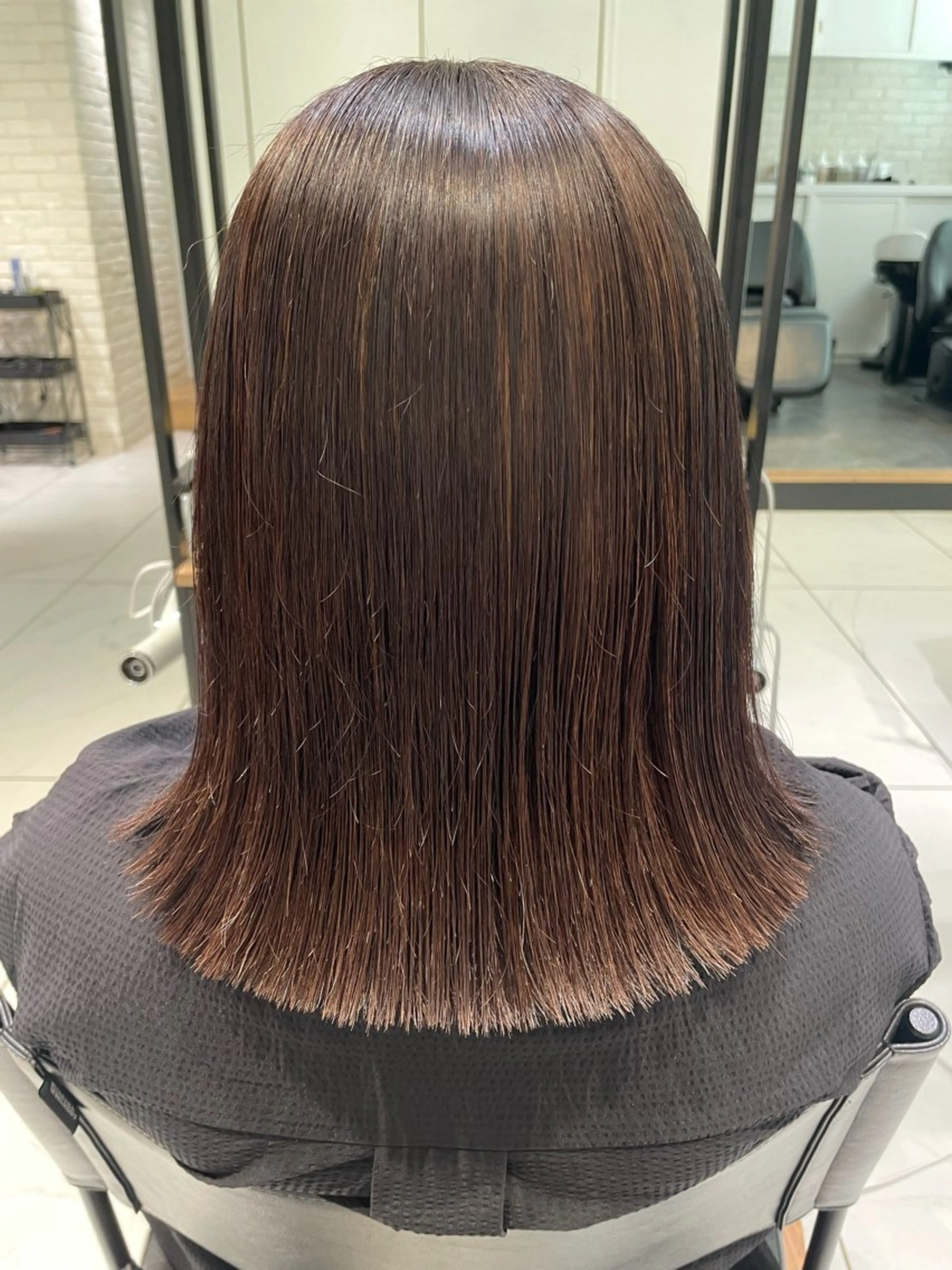 ミディアム ヘアカラー トリートメント 弱酸性ストレート 髪質改善/小野寺のヘアスタイル