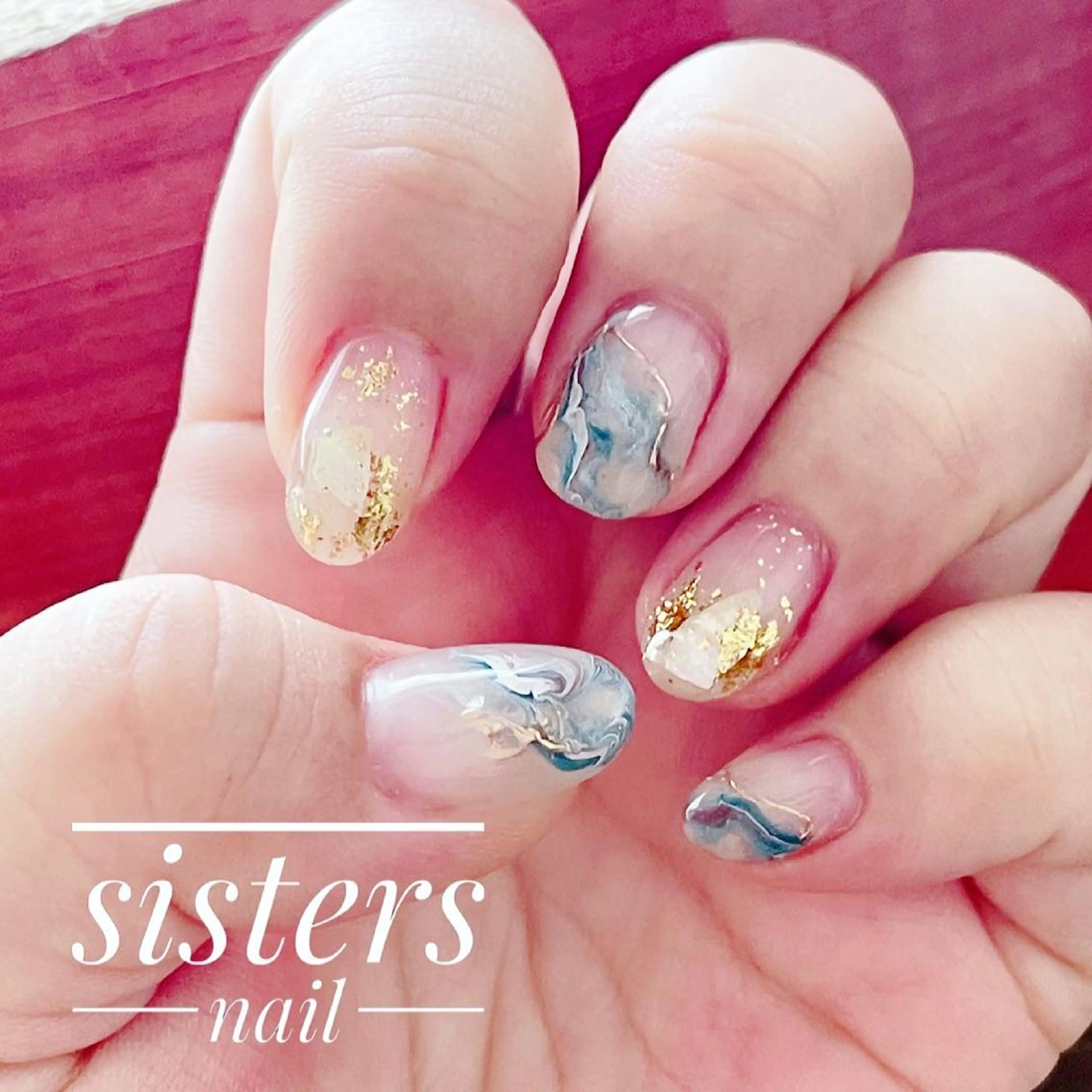 ネイル アートネイル ショートネイル 夏ネイル ネイルチップ sisters nail.fのネイルデザイン