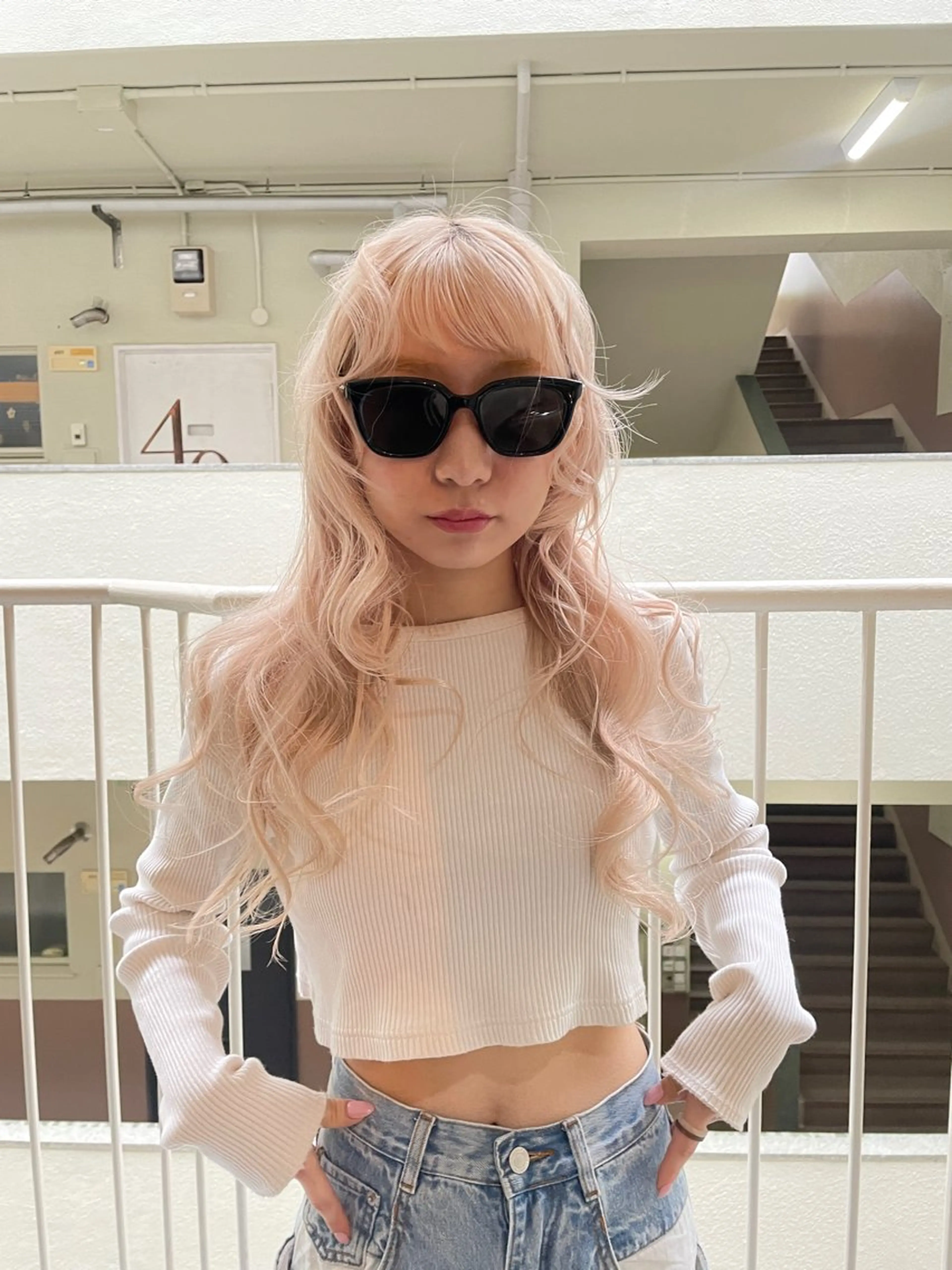 ロング miyu ハイトーン/レイヤーのヘアスタイル