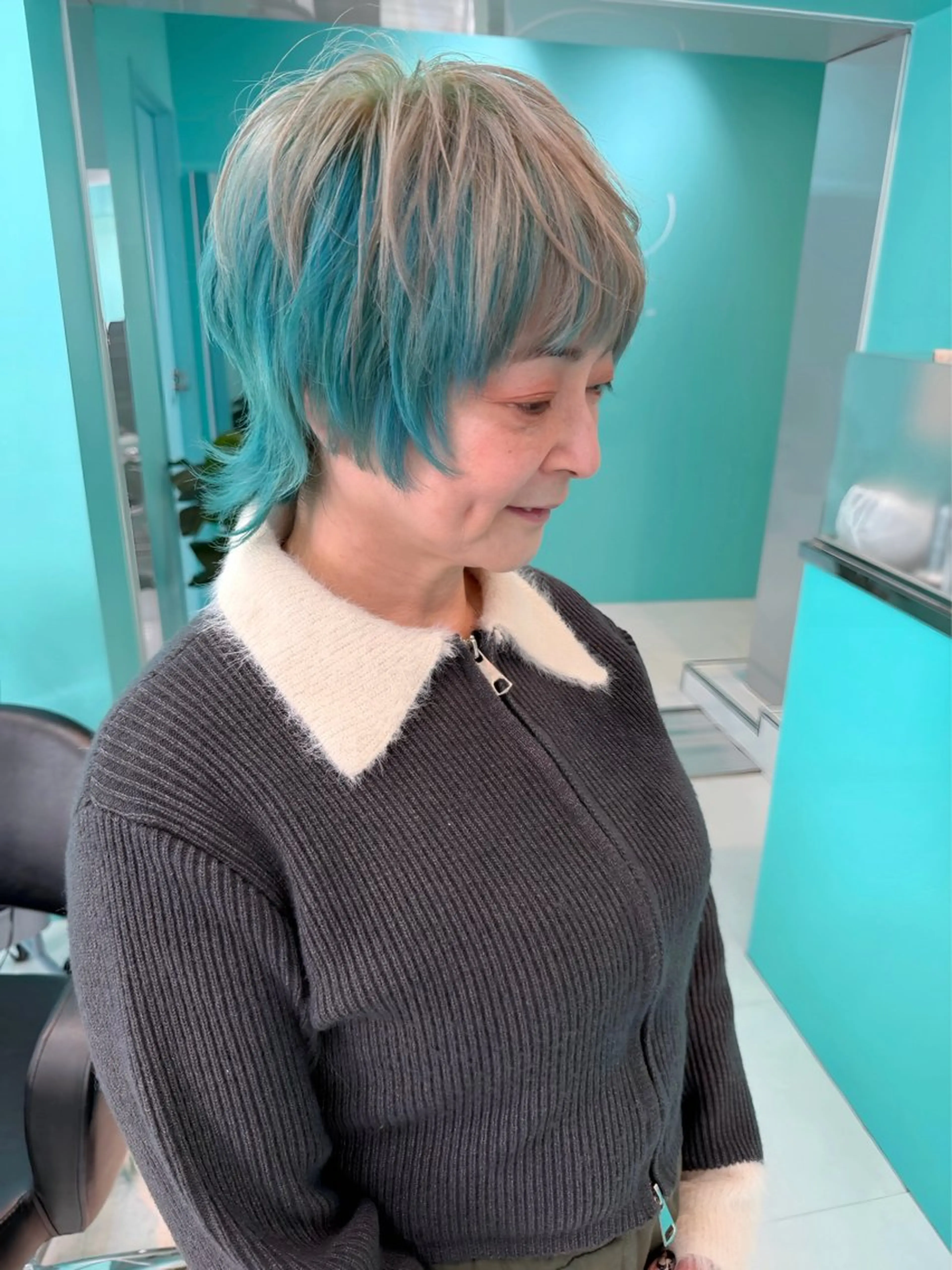 ショート カラー ブリーチ ダブルカラー レイヤーカット ウルフカット ヘアカラー 🫧ショート/ボブ 池袋西口・泡渕✂️のヘアスタイル