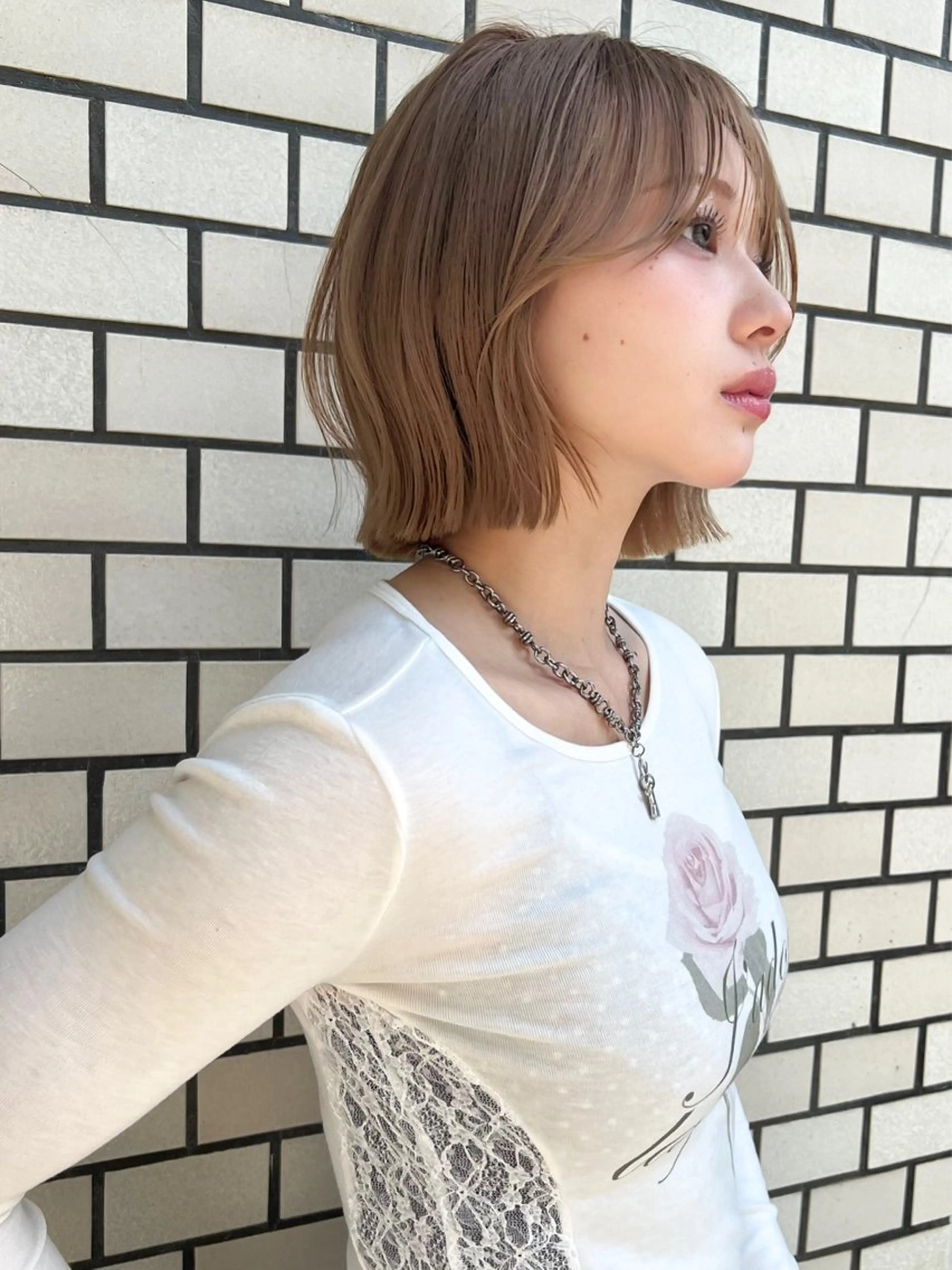 ショート ボブ 顔周りカット 小顔ボブ jilblanカホのヘアスタイル