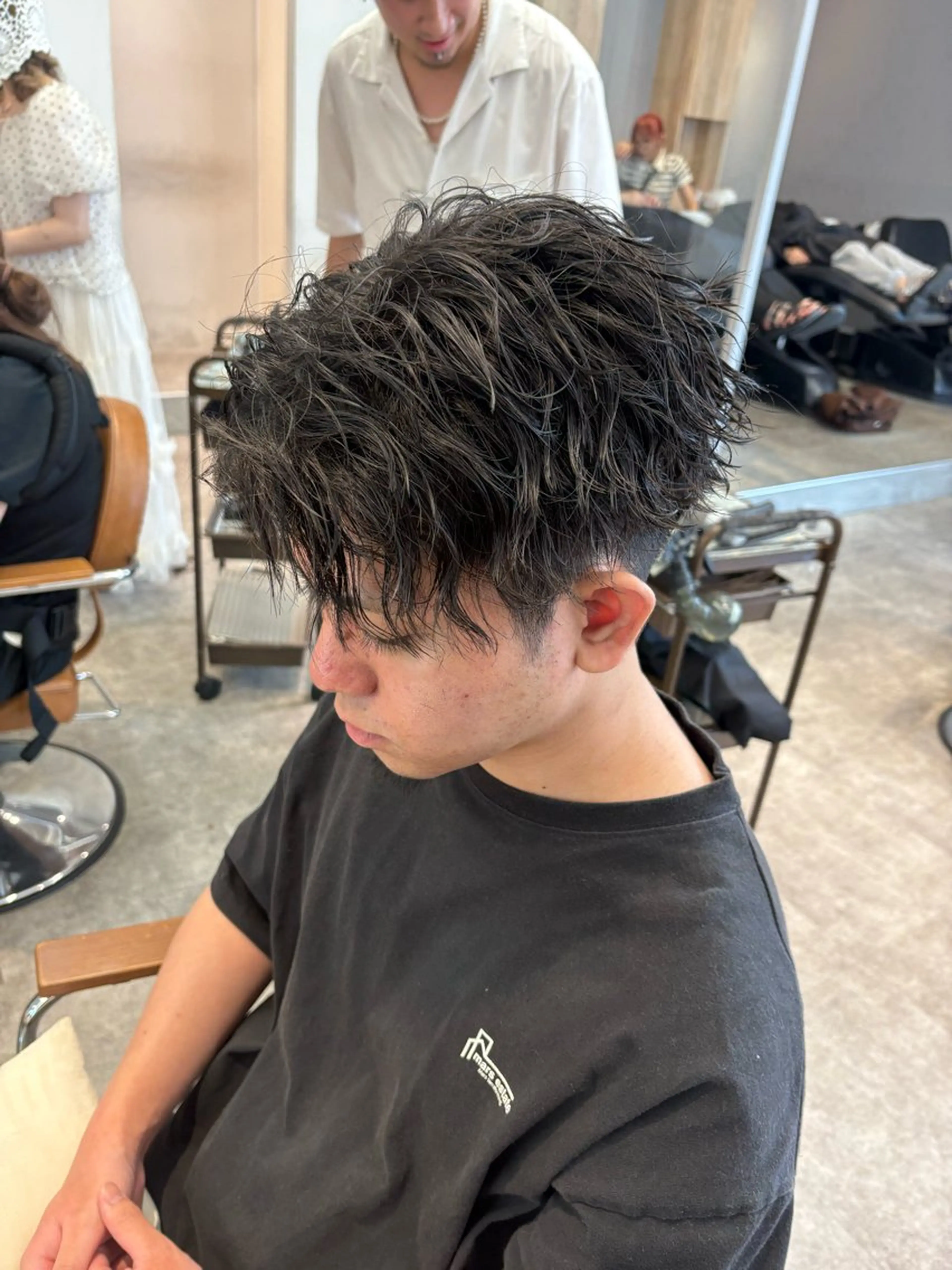 ショート パーマ メンズ カット パーマ 中島 耀一朗のヘアスタイル