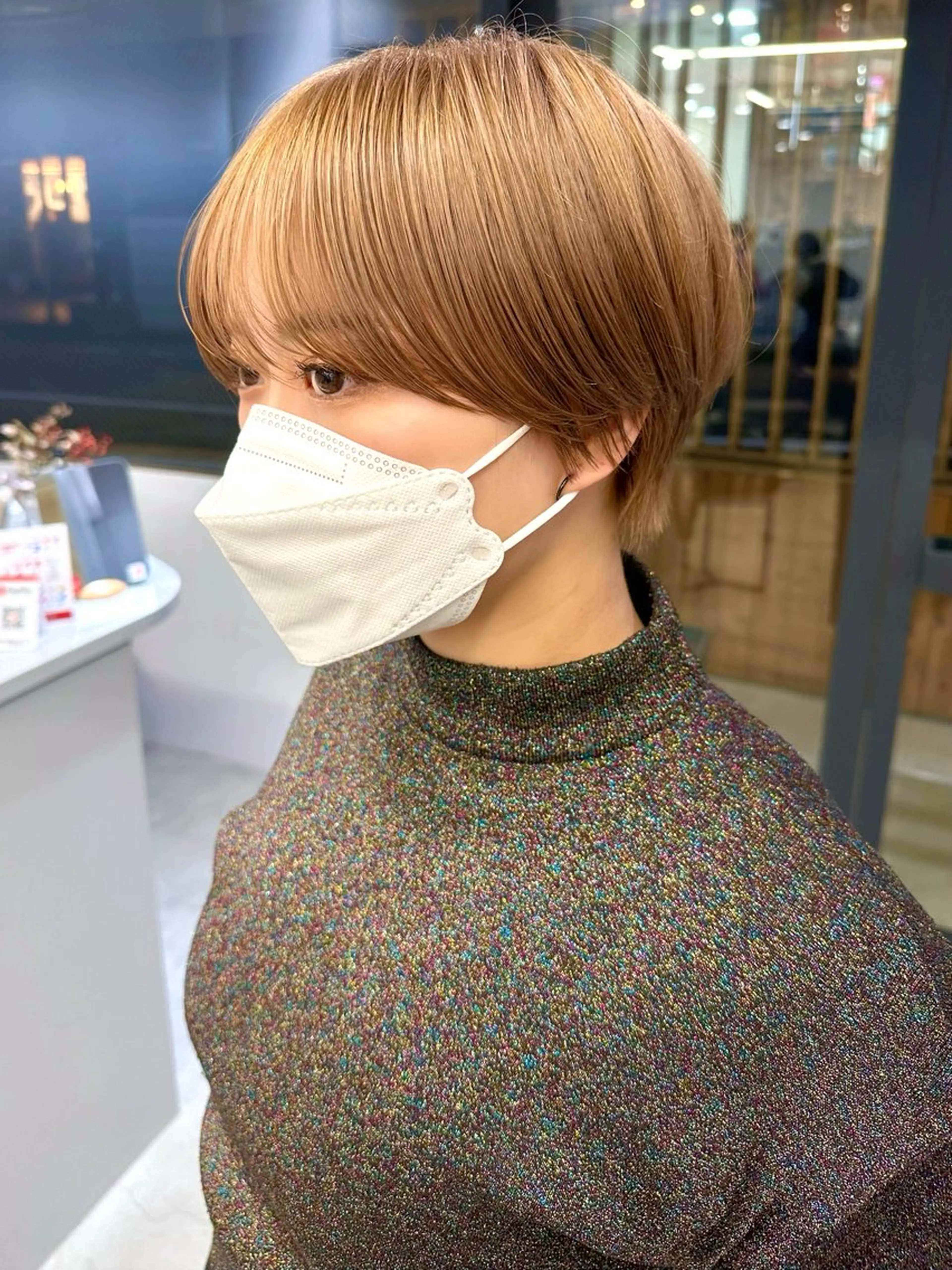 ショート カット ヘアカラー トリートメント 骨格診断で絶対可愛い ✨丸みショート✨凌弥のヘアスタイル