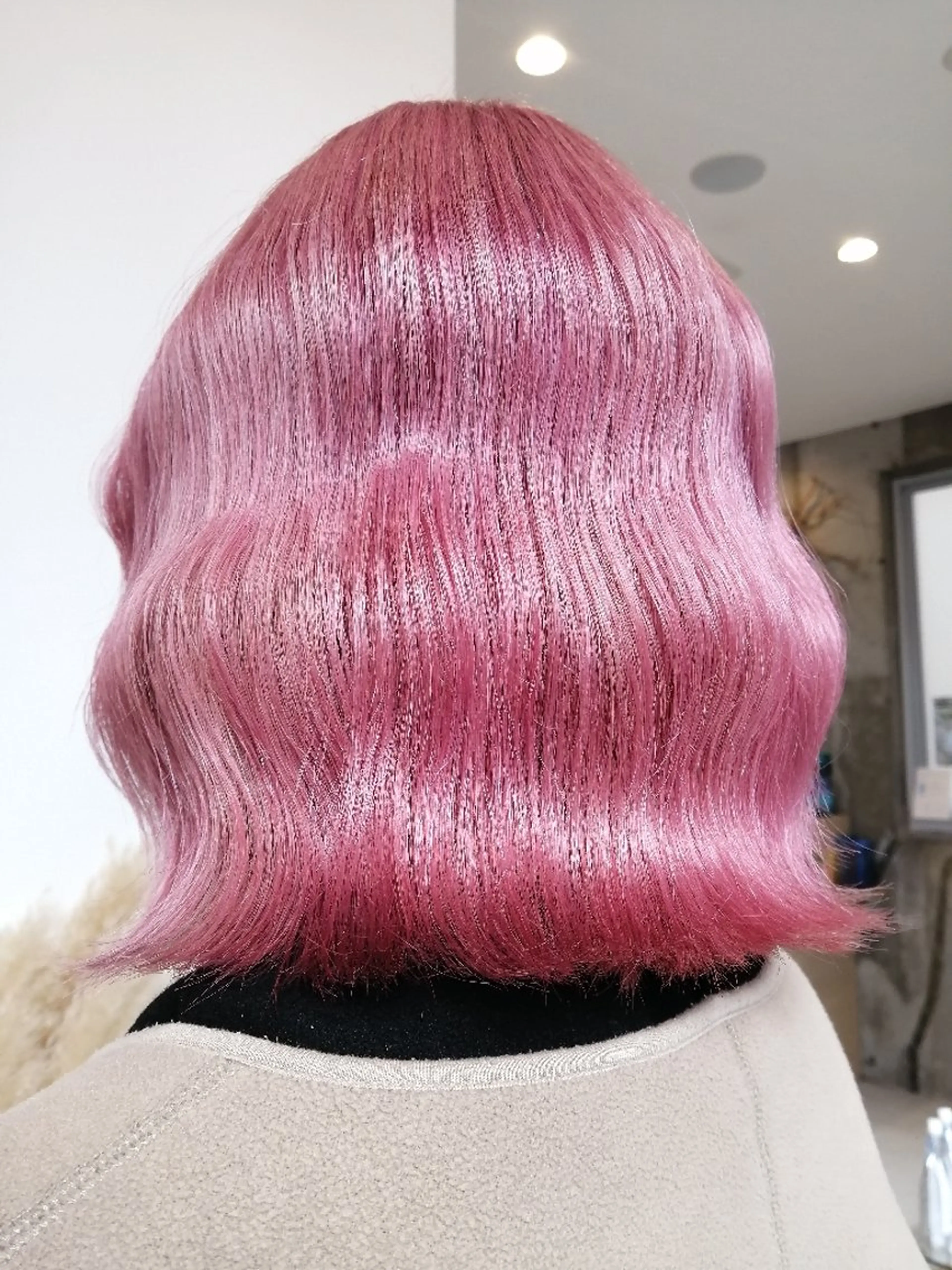 カラー ブリーチ ピンクカラー ヘアカラー 藤原仁美/レイヤー /透明感カラーのヘアスタイル