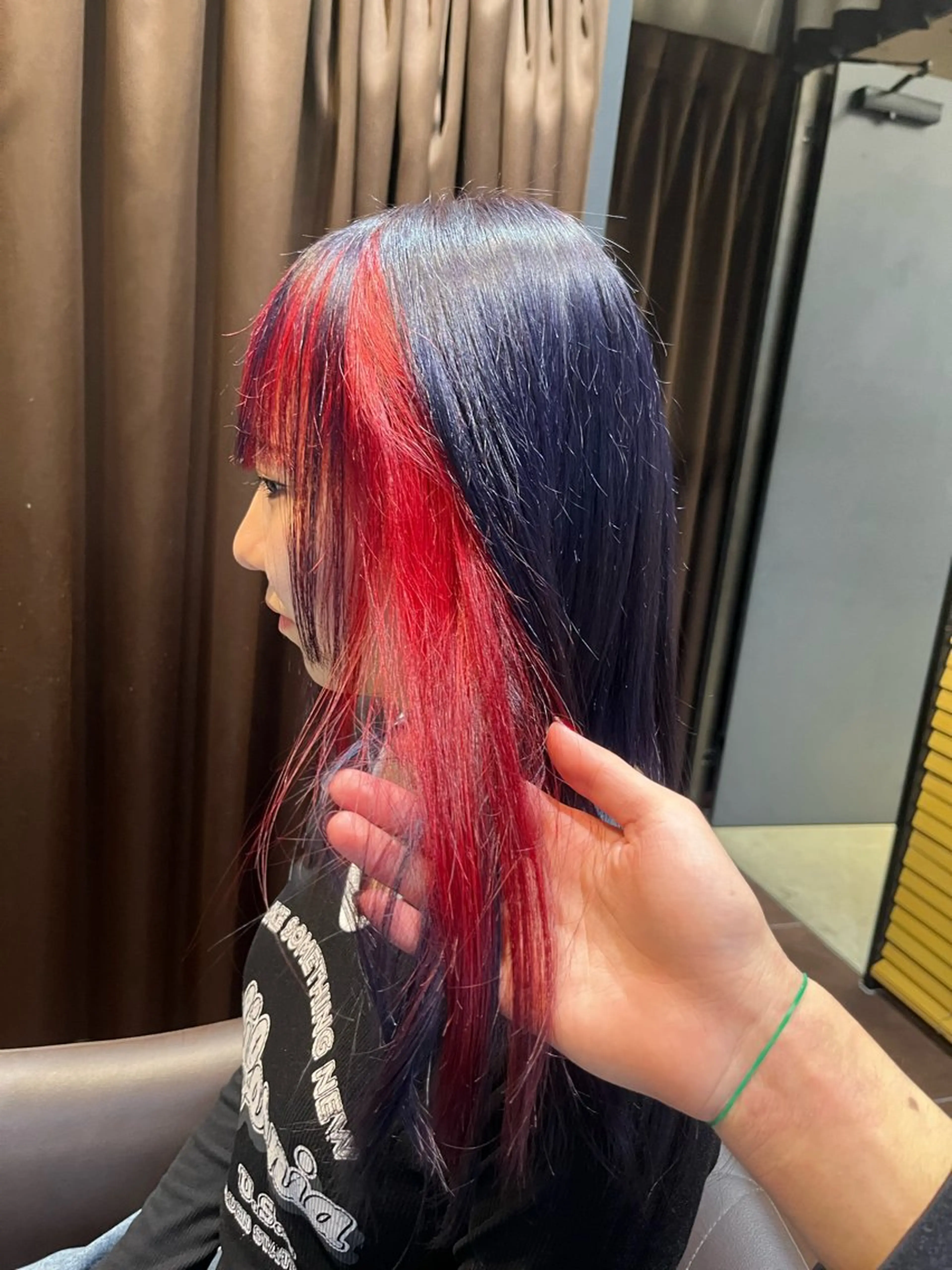 カラー ミストバング  フェイスフレーミング 透明感カラー✨🩵 韓国ヘアkanatoのヘアスタイル