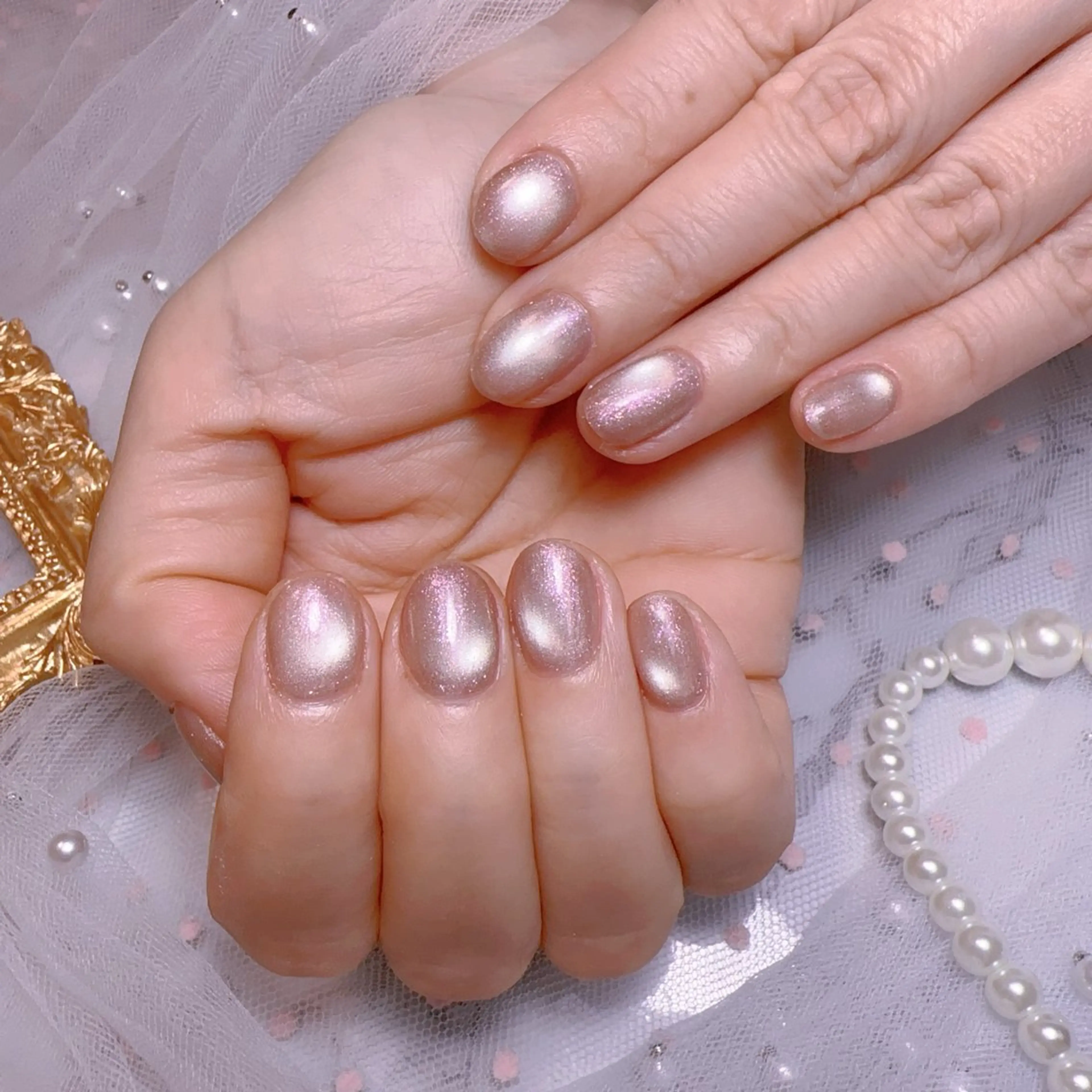 ネイル オーロラネイル フットネイル 韓国ネイル ラメ(グリッター) ラメグラデーション ハンドネイル Belle nail salon 新小岩のネイルデザイン