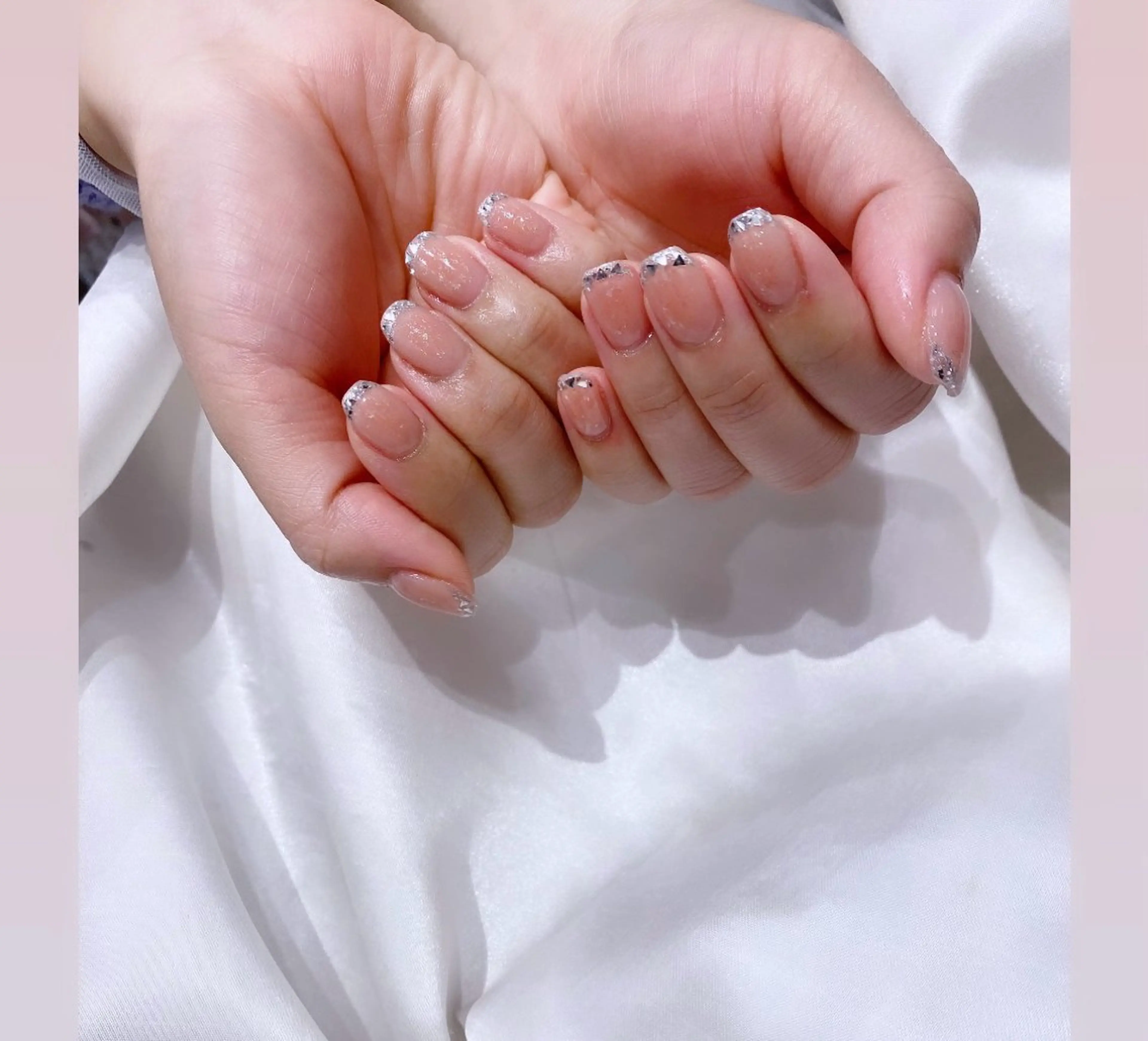 ネイル フレンチネイル ガラスフレンチ ESPOIR Ｎのネイルデザイン