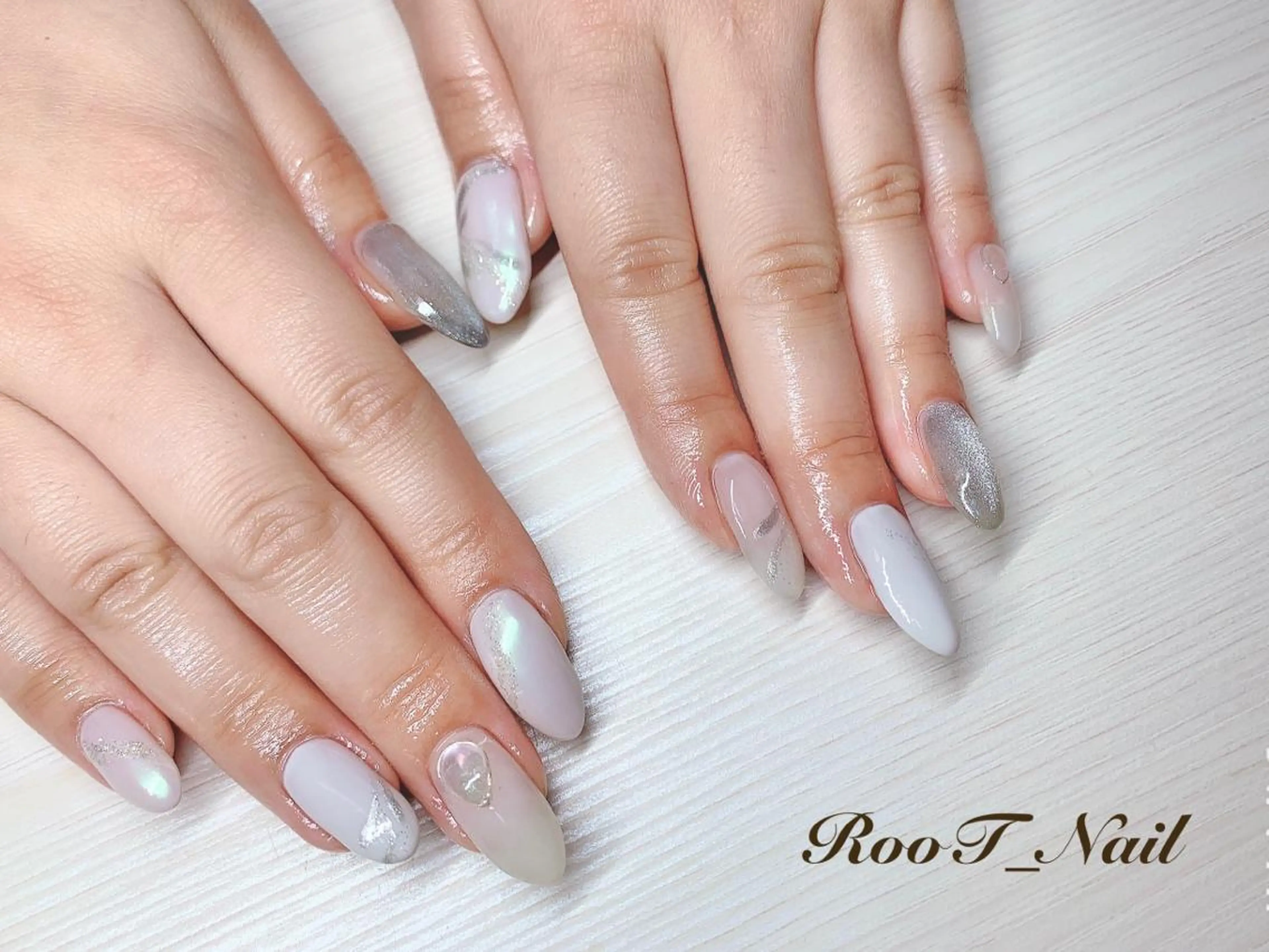 メンズ キッズ ネイル マグネットネイル ニュアンスネイル ハンドネイル RooT Nailのネイルデザイン