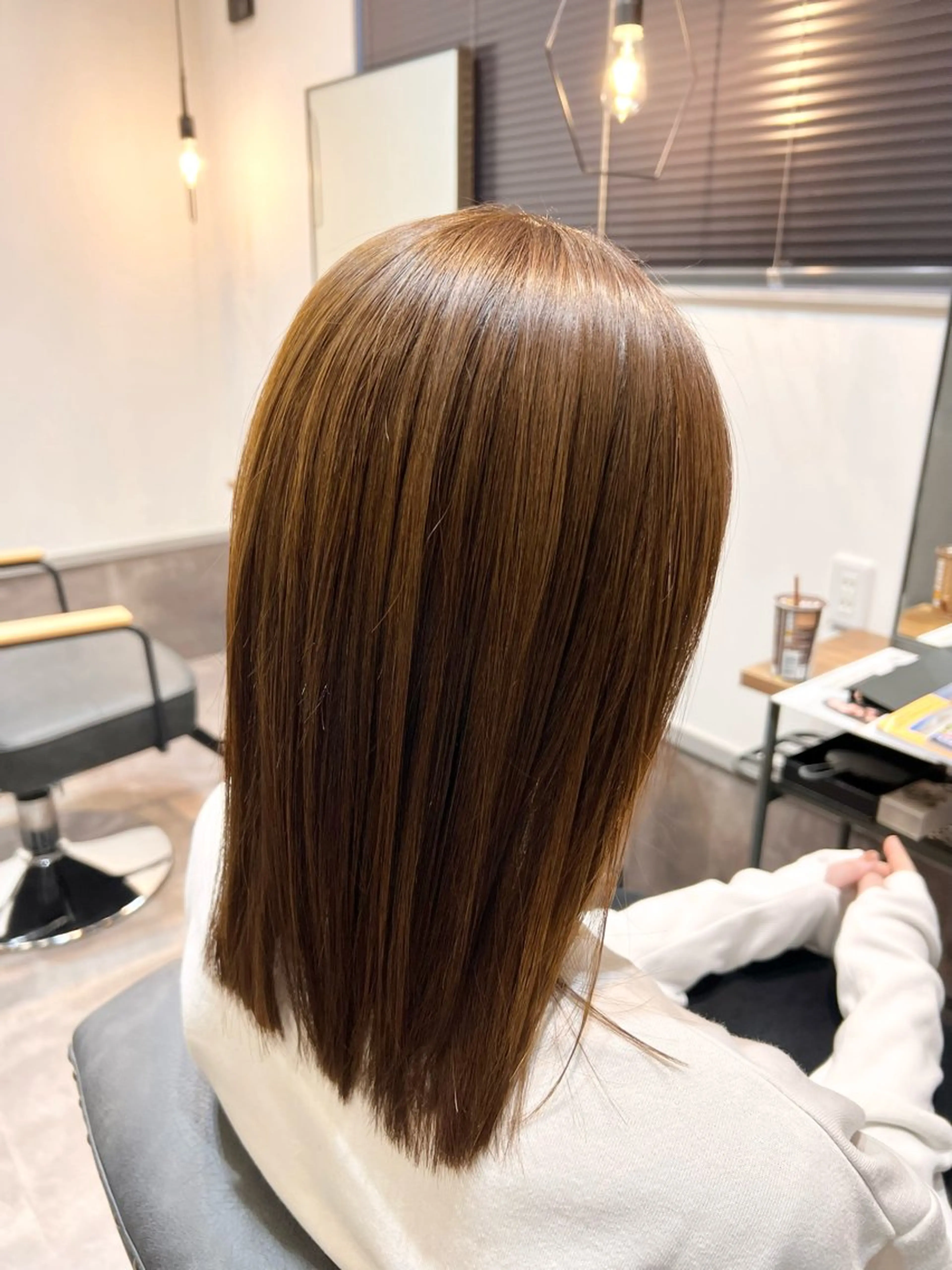 ミディアム 髪質改善 縮毛矯正 Bull所属・保科 康孝のヘアスタイル