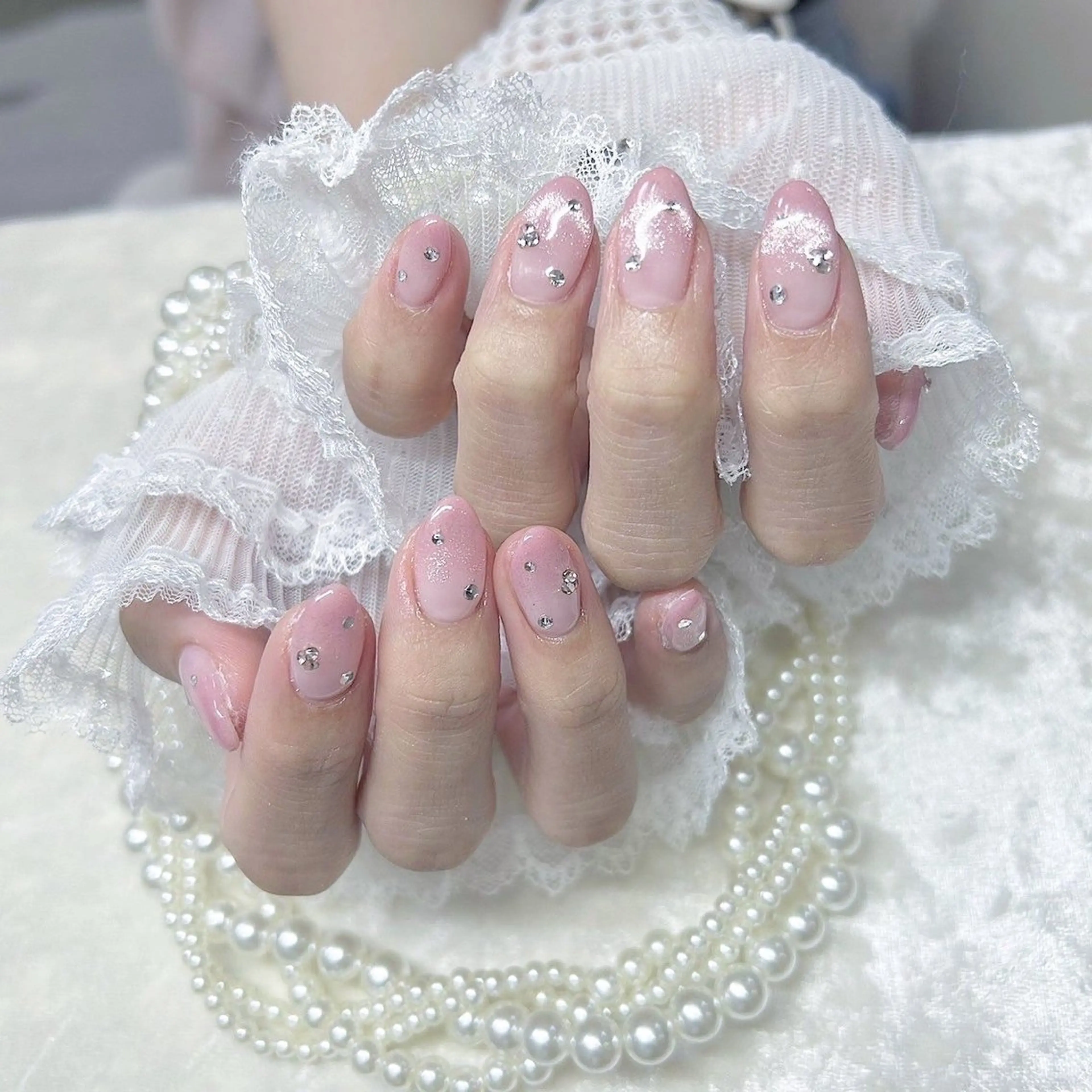 ネイル アートネイル 長さ出し フットネイル 韓国ネイル マグネットネイル ハンドネイル Minami 🍓のネイルデザイン