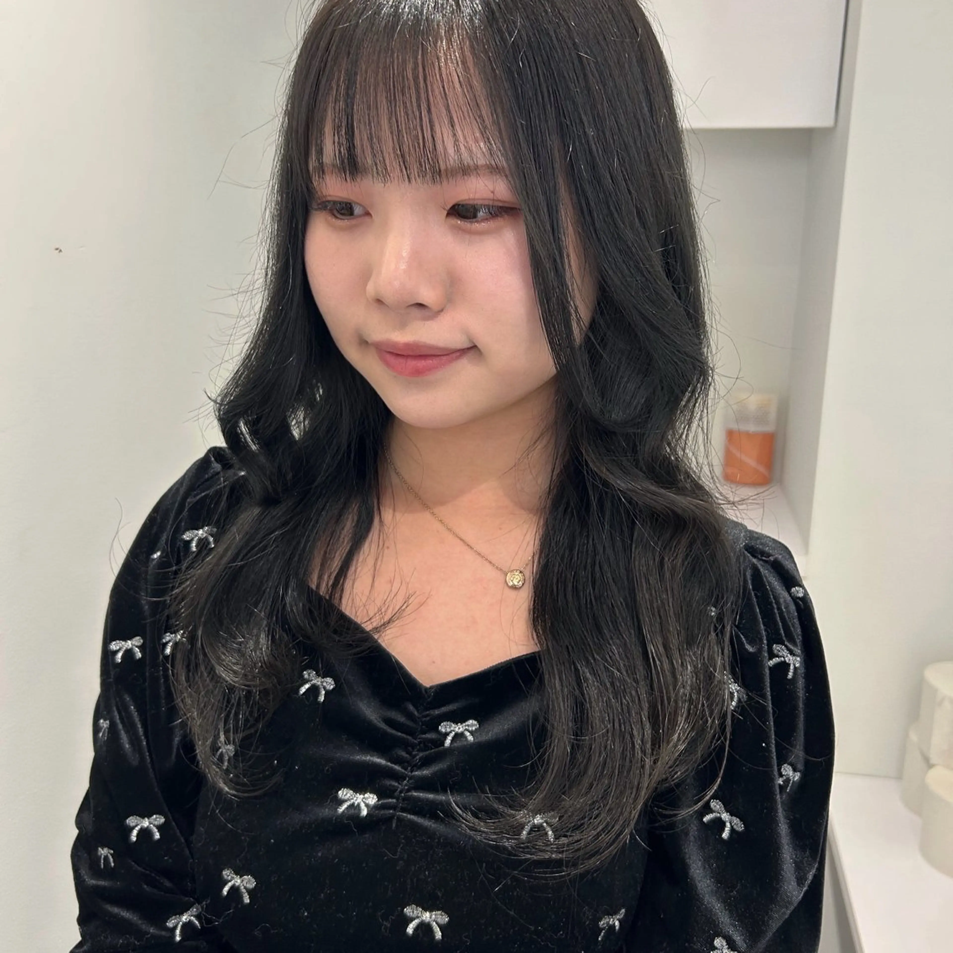 ミディアム ヘアカラー トリートメント 透明感カラー/cut モデル募集🪡ハルカのヘアスタイル