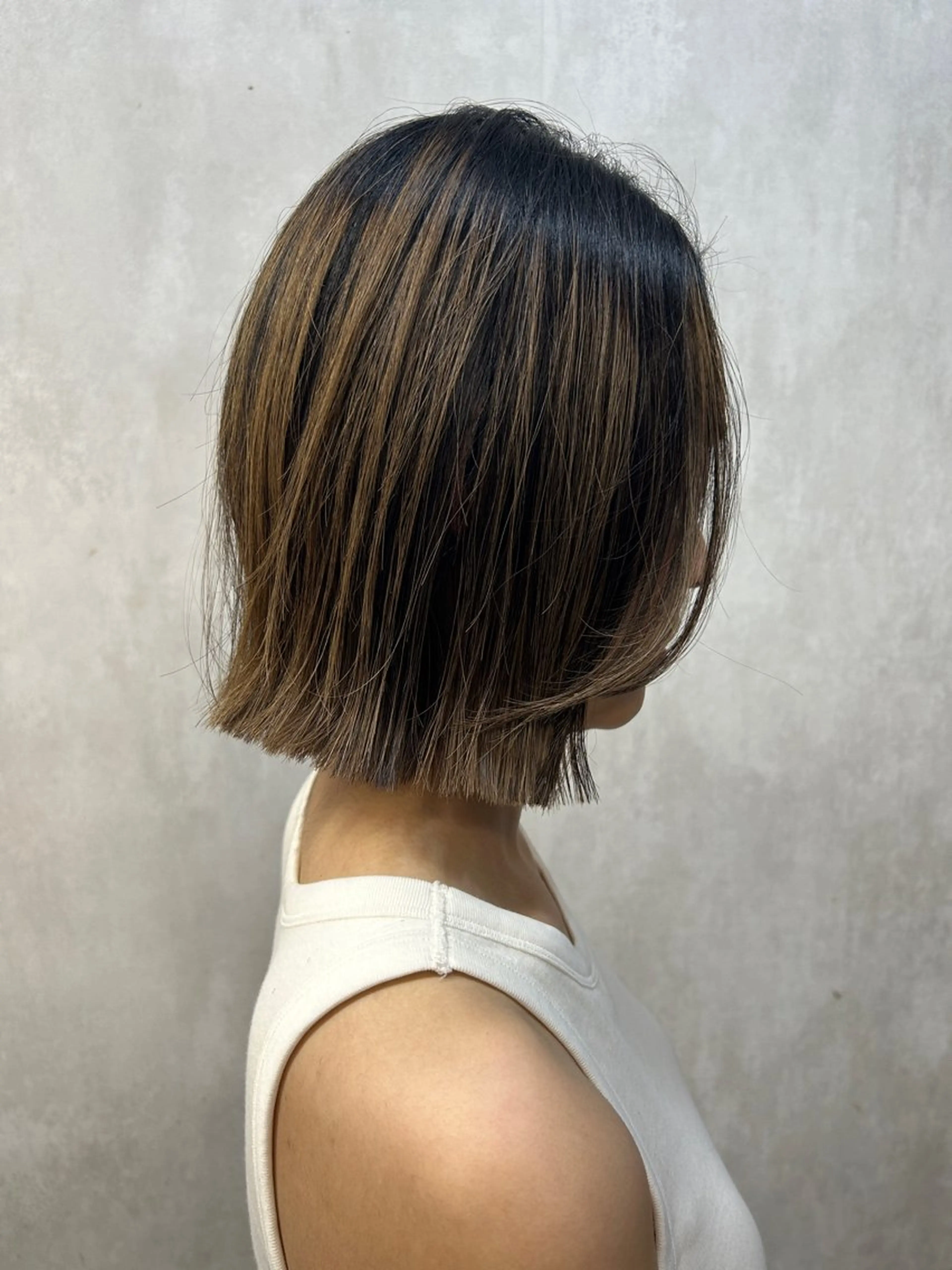 ミディアム カラー 新宿/美髪矯正 髪質改善/韓国風山本のヘアスタイル