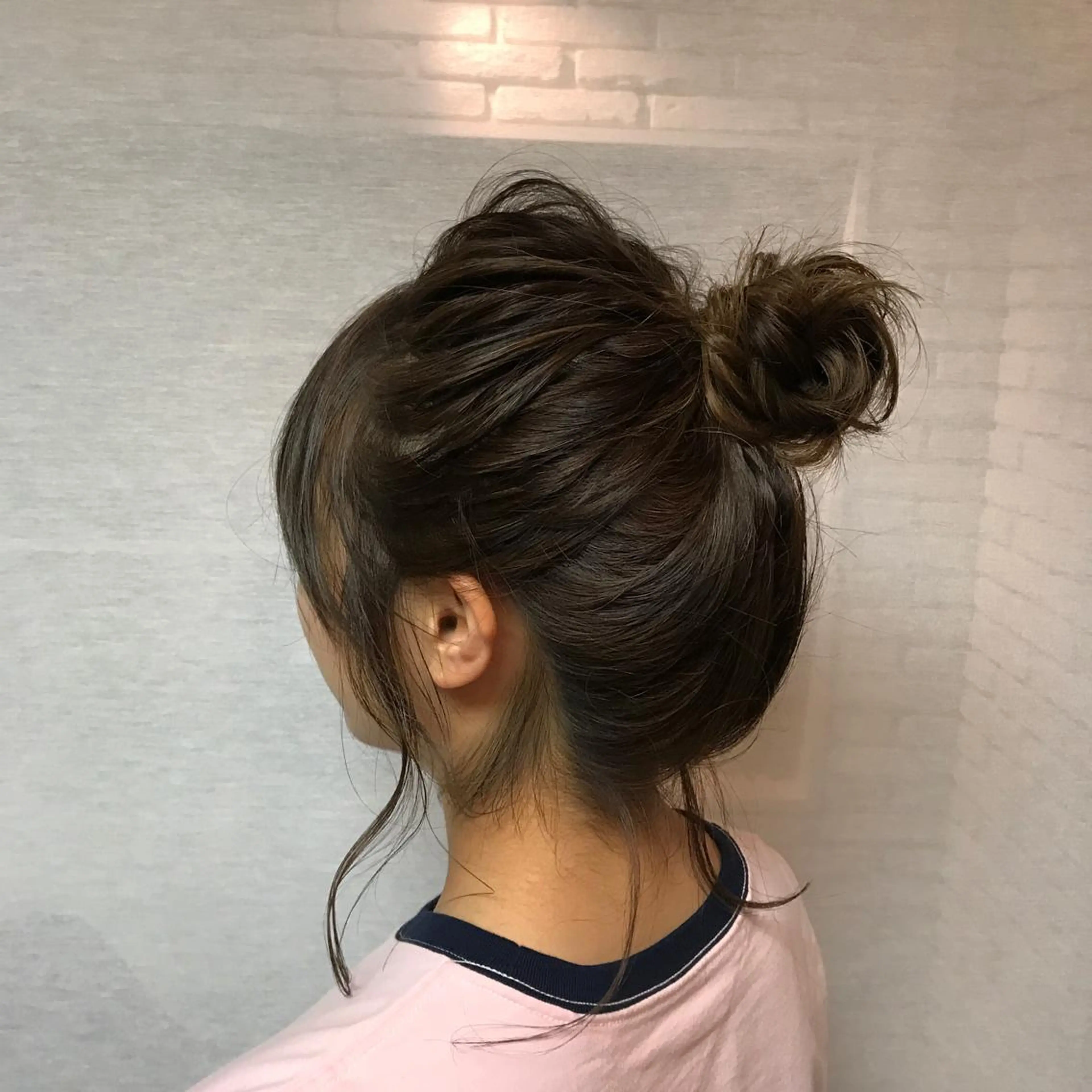 セミロング ヘアアレンジ お団子ヘア clan所属・Satsuki ✂︎♡のヘアスタイル