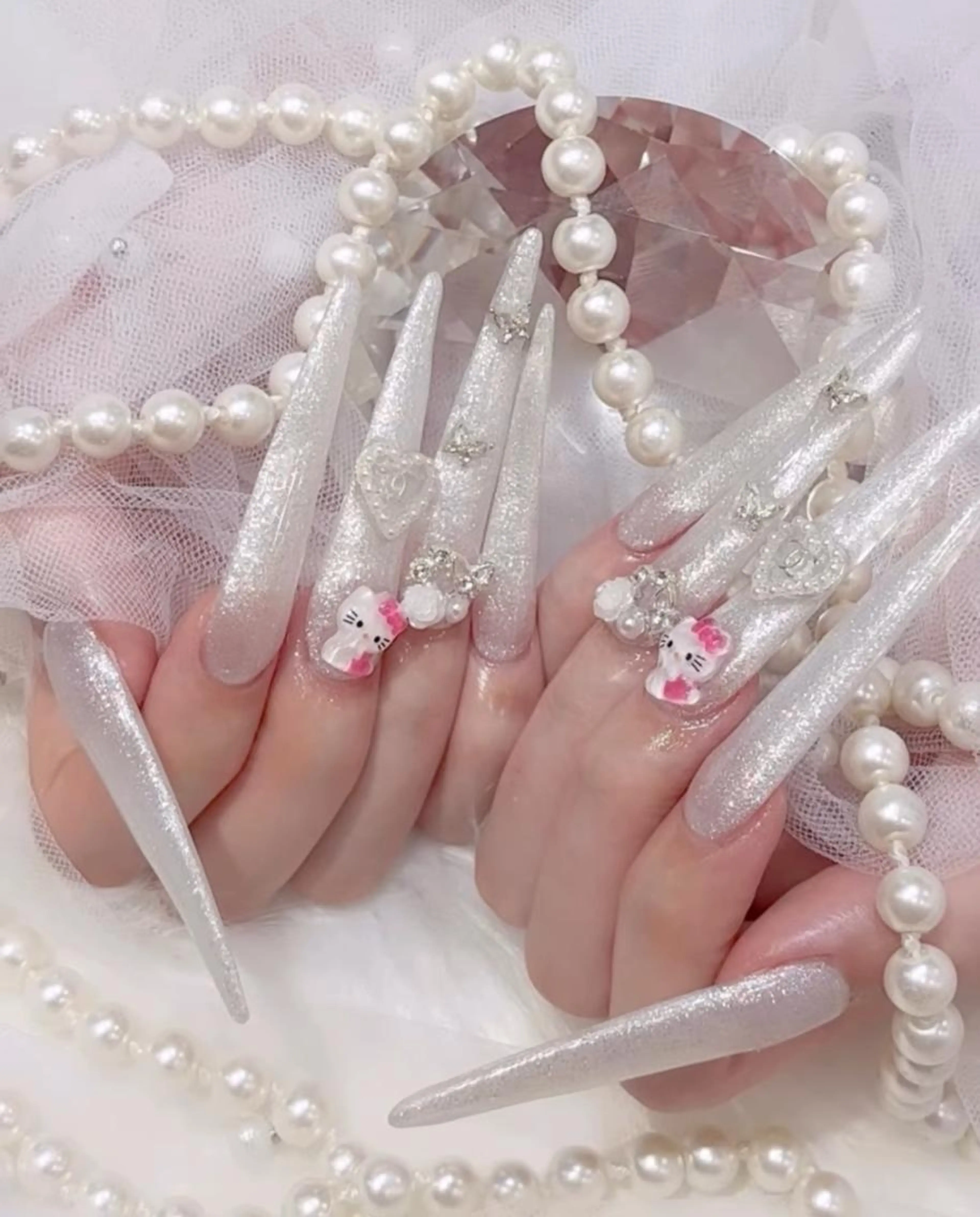 【HAND】オフあり🍒スカルプ長さ出し10本＋ワンカラーorラメグラの写真