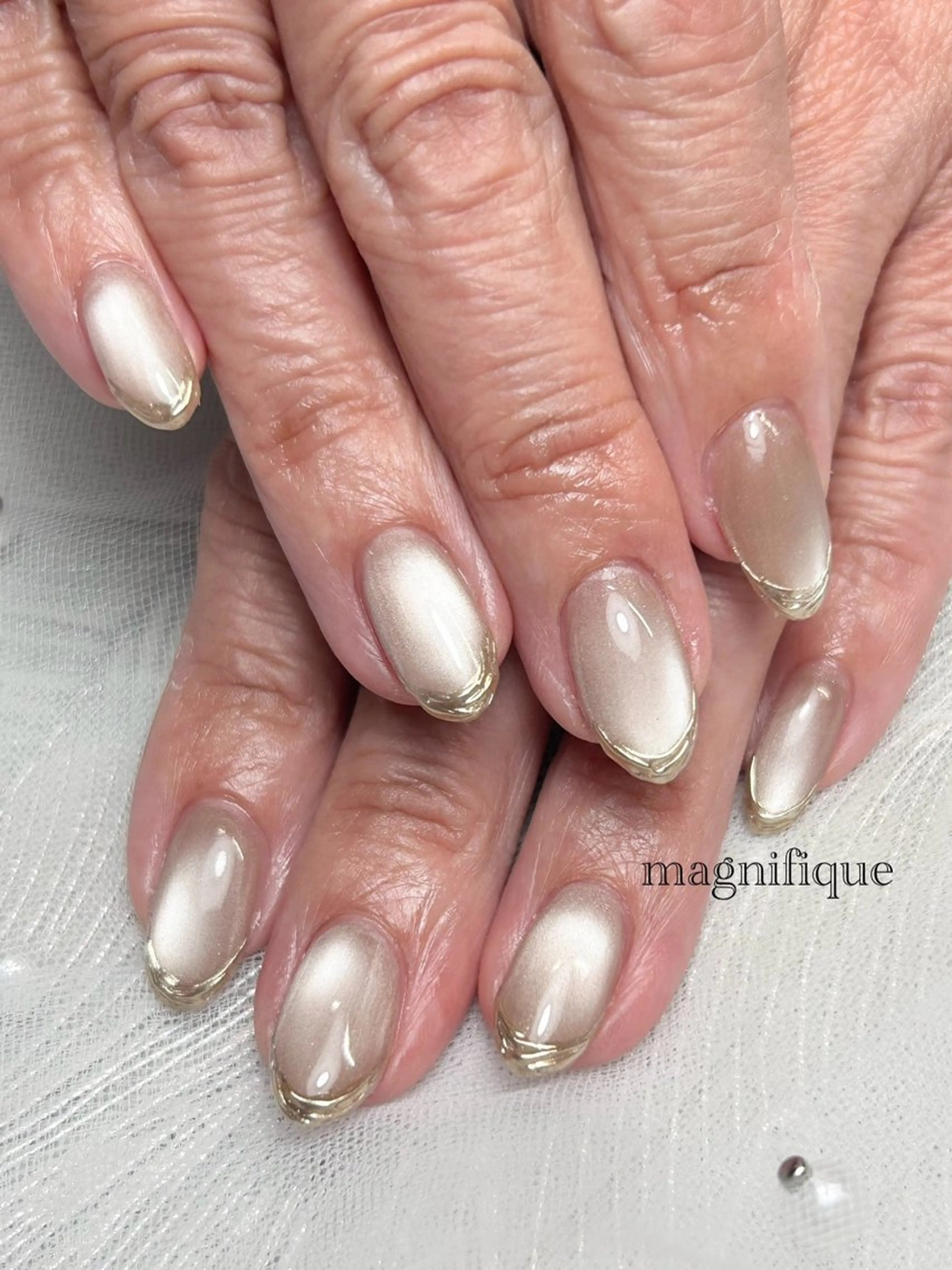 ネイル アートネイル ロングネイル マグネットネイル ミラーネイル オフィスネイル プライベートサロン マニフィークのネイルデザイン