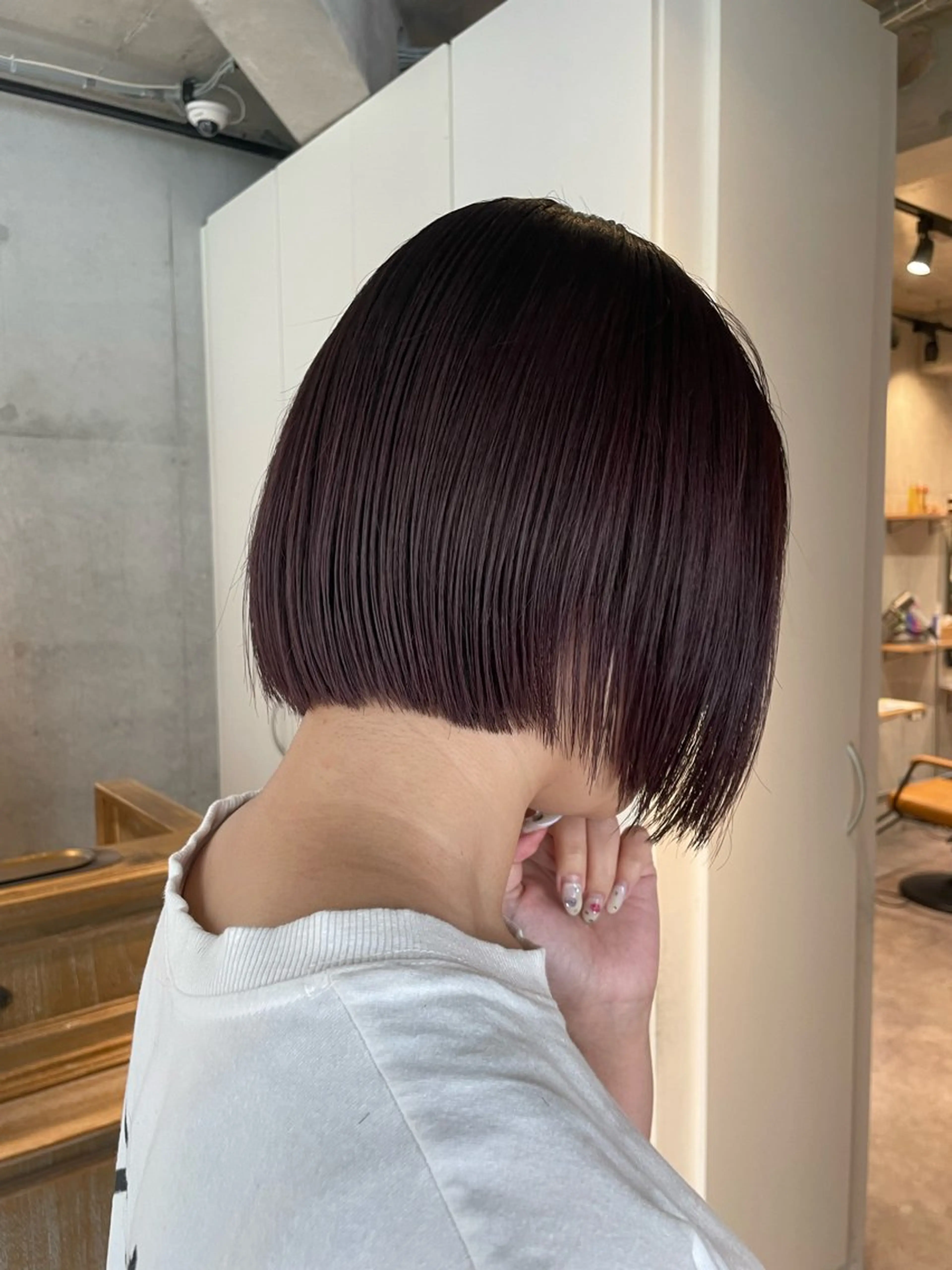 カラー ボルドーカラー 葉月/ボブ/ 透明感カラー／中目黒のヘアスタイル