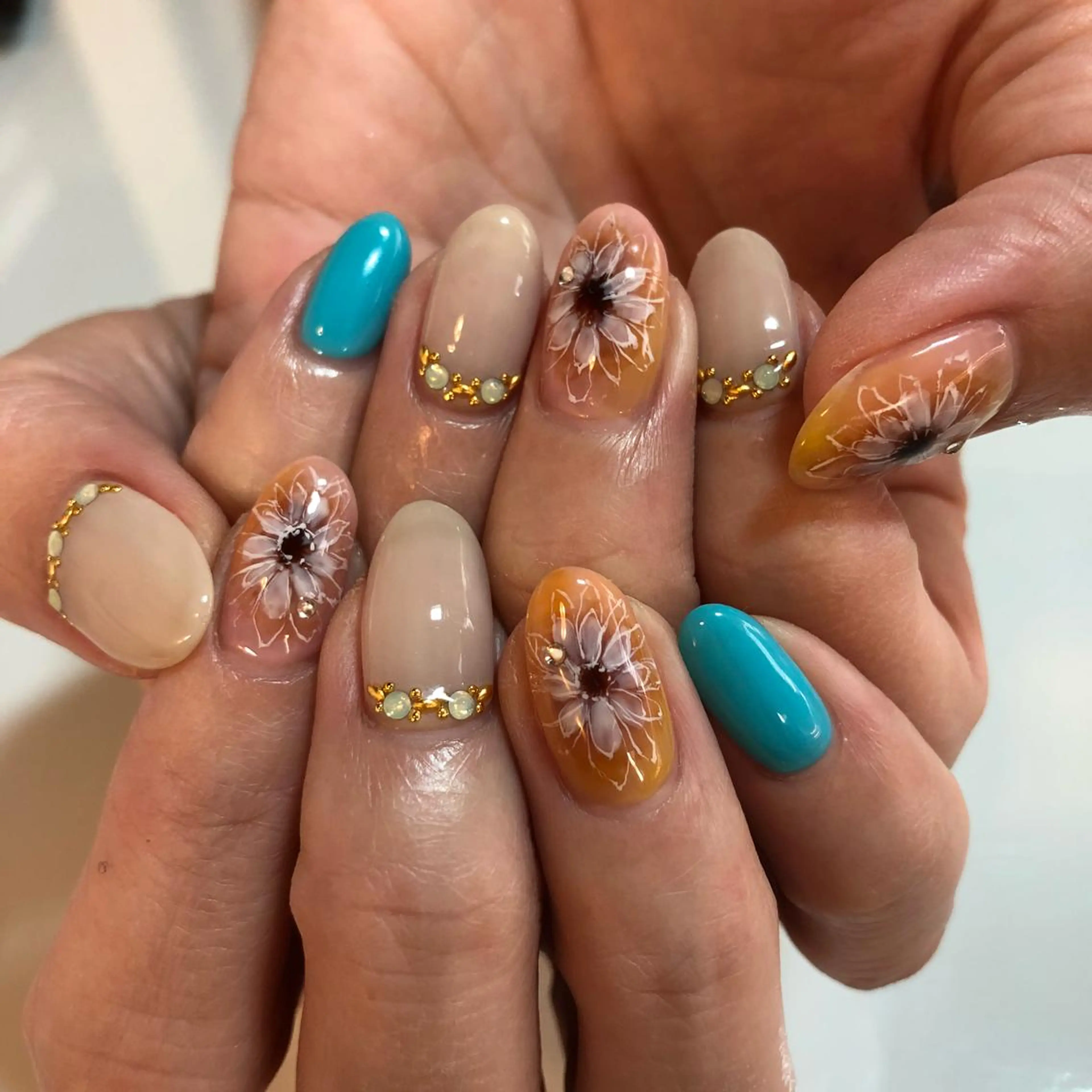 ネイル フラワーネイル g-up nail所属・米田 律子のネイルデザイン