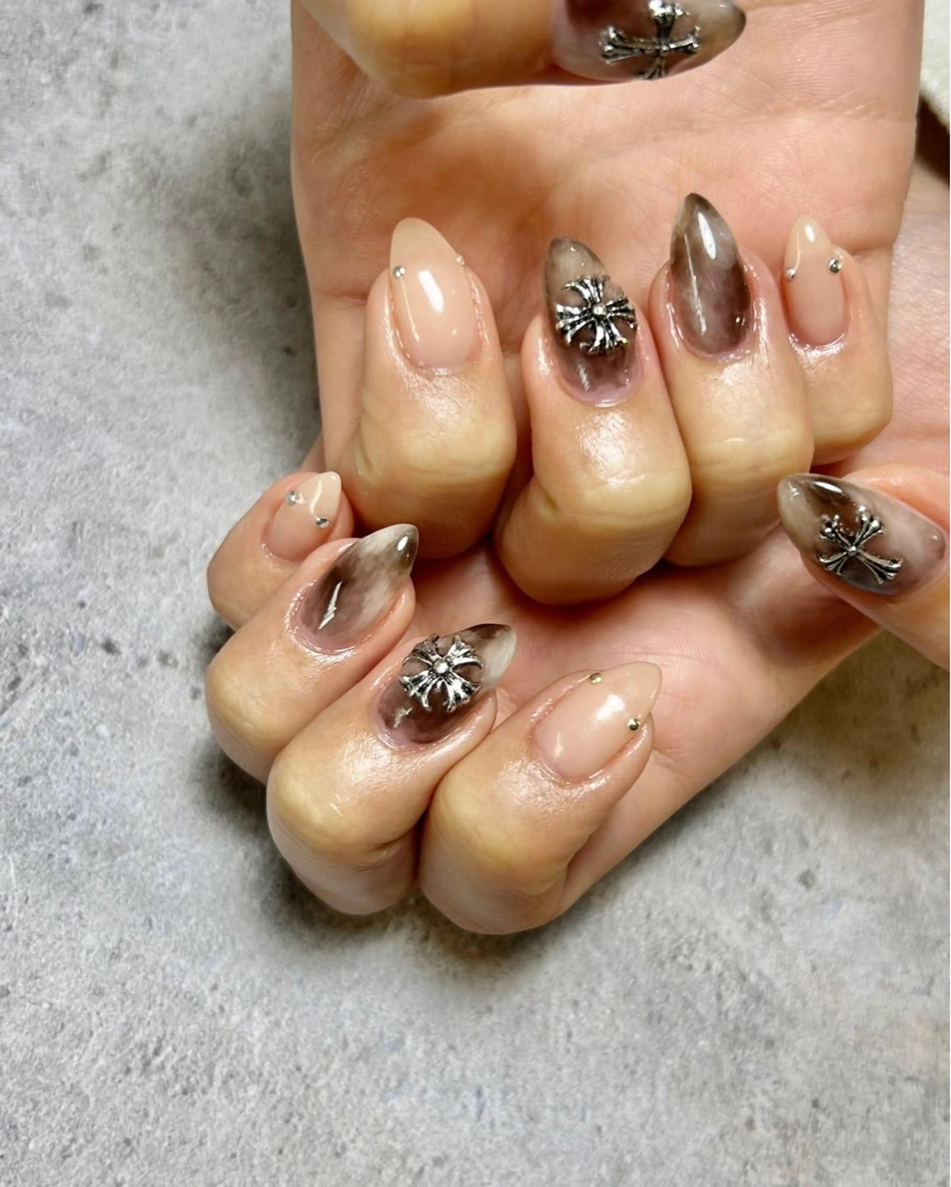 ネイル 持ち込み ニュアンスネイル ハンドネイル Reflection marikoのネイルデザイン