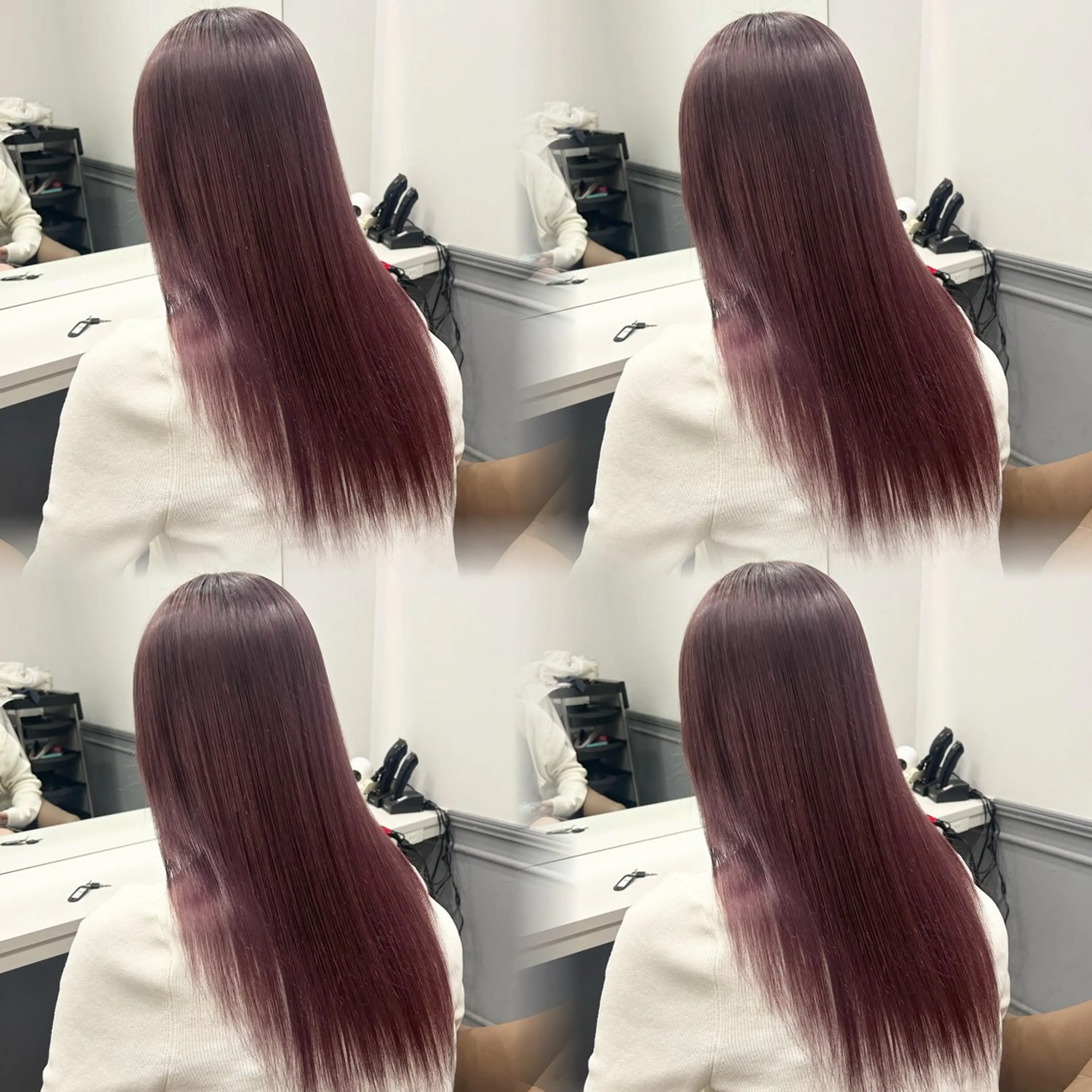 ロング カラー ヘアカラー トリートメント 🦋REISA🦋 エクステ×ハイトーンのヘアスタイル