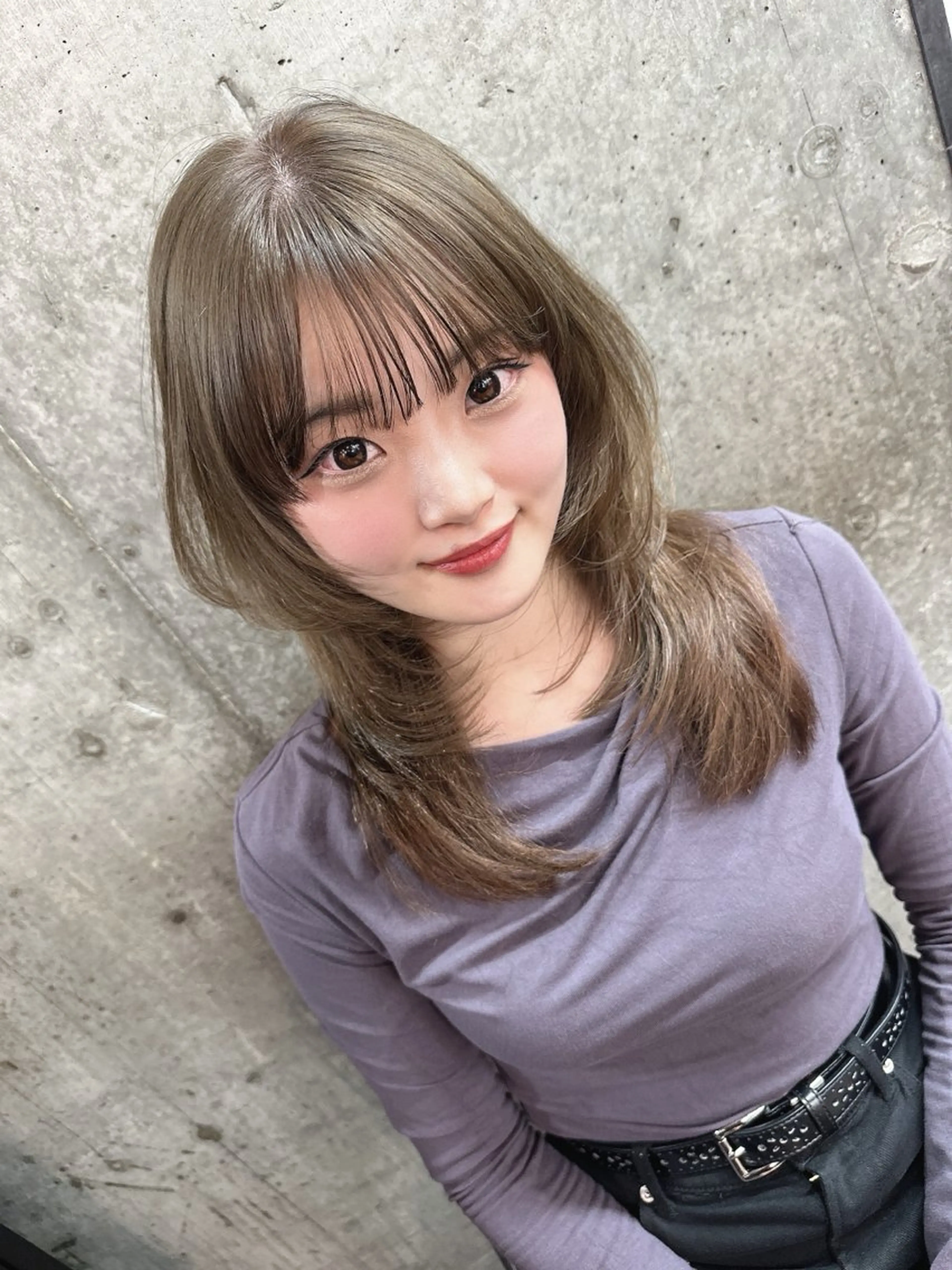 ミディアム カラー 顔周りカット 韓国風ヘア レイヤーカット カット LAS 代表 ナガカワ コウヘイのヘアスタイル