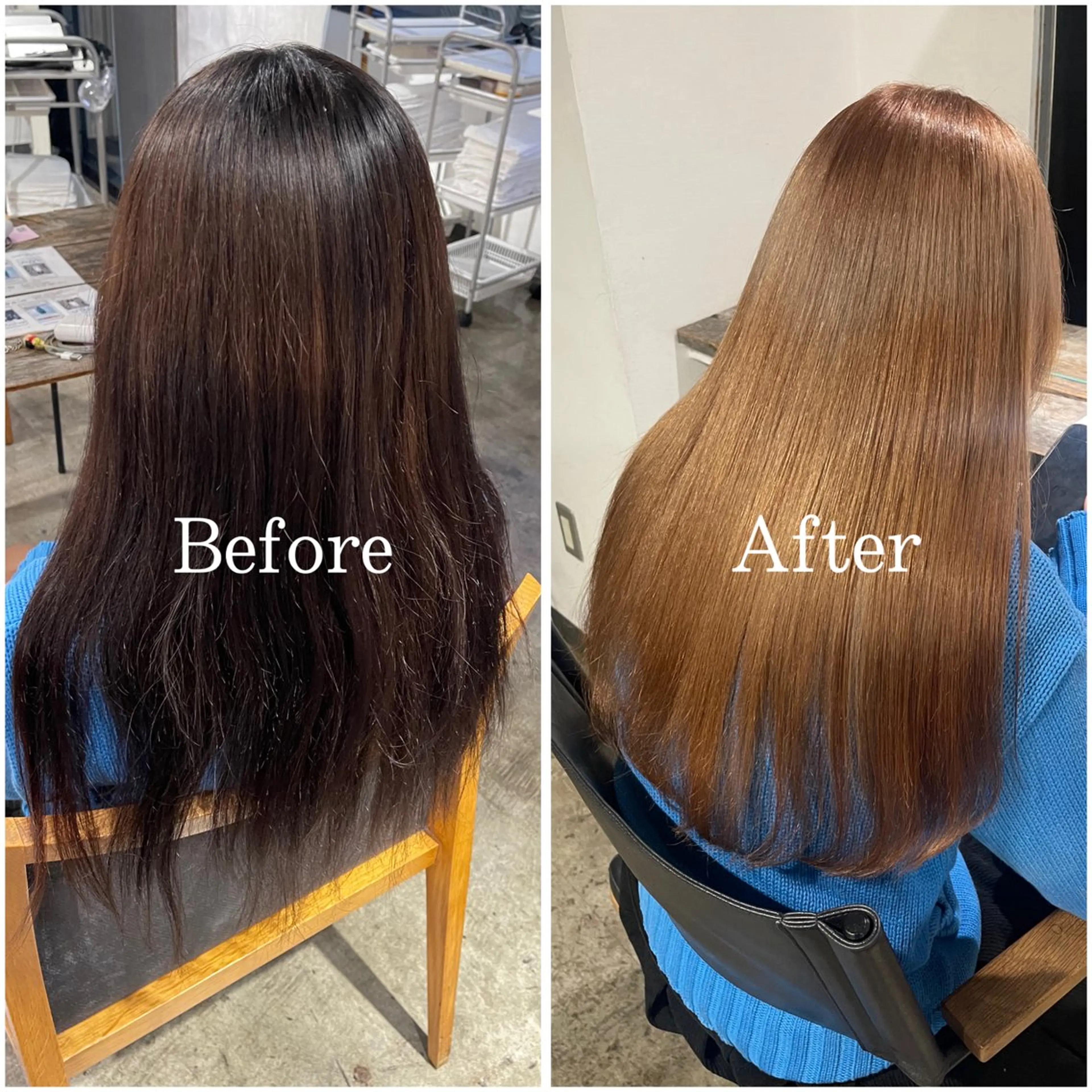 ロング カラー ブリーチ デザインカラー ハイトーンカラー 髪質改善 ヘアカラー ムラ修正/ ハイトーン💖Riaのヘアスタイル