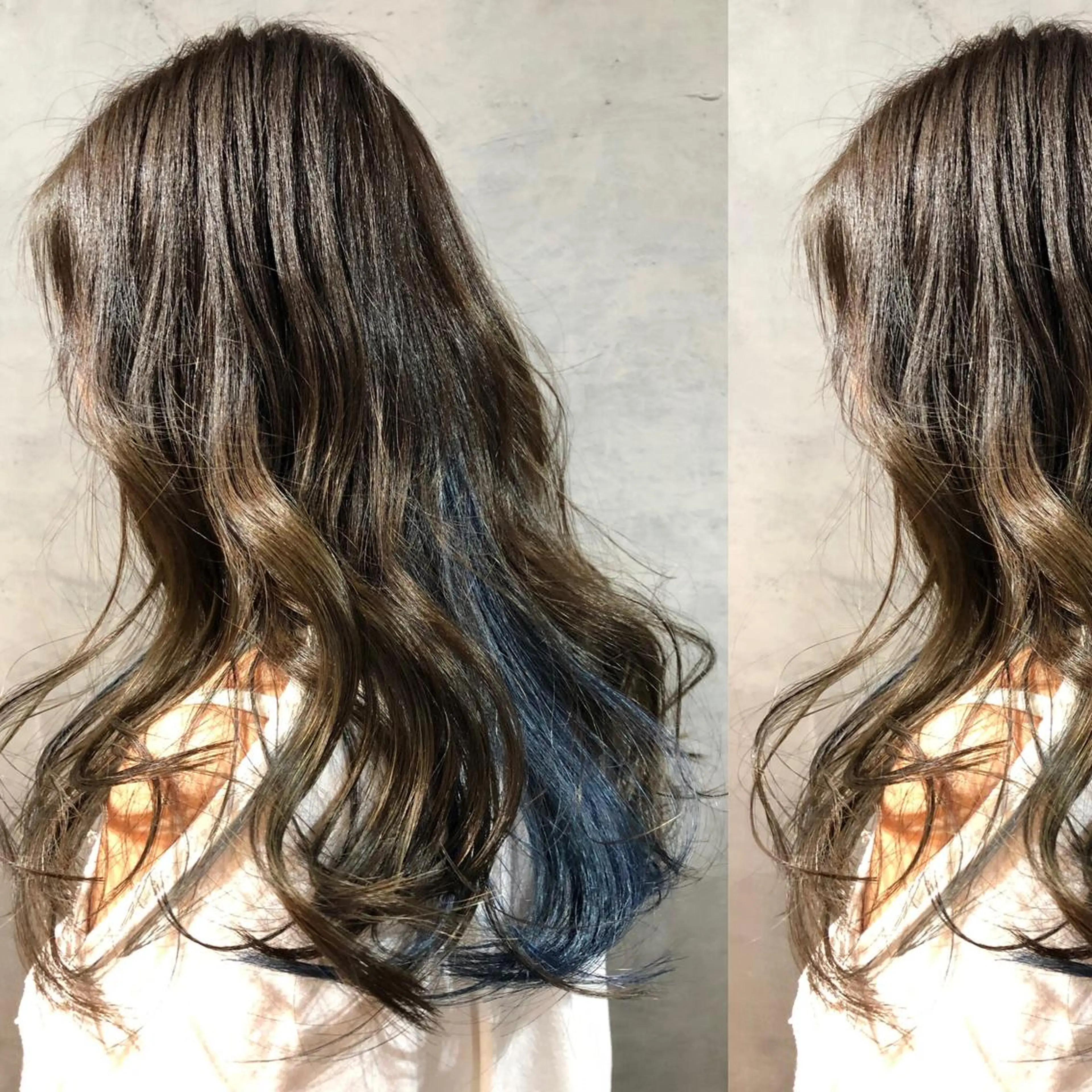 セミロング カラー ブリーチ カット ヘアカラー トリートメント ツキノキ ミナのヘアスタイル