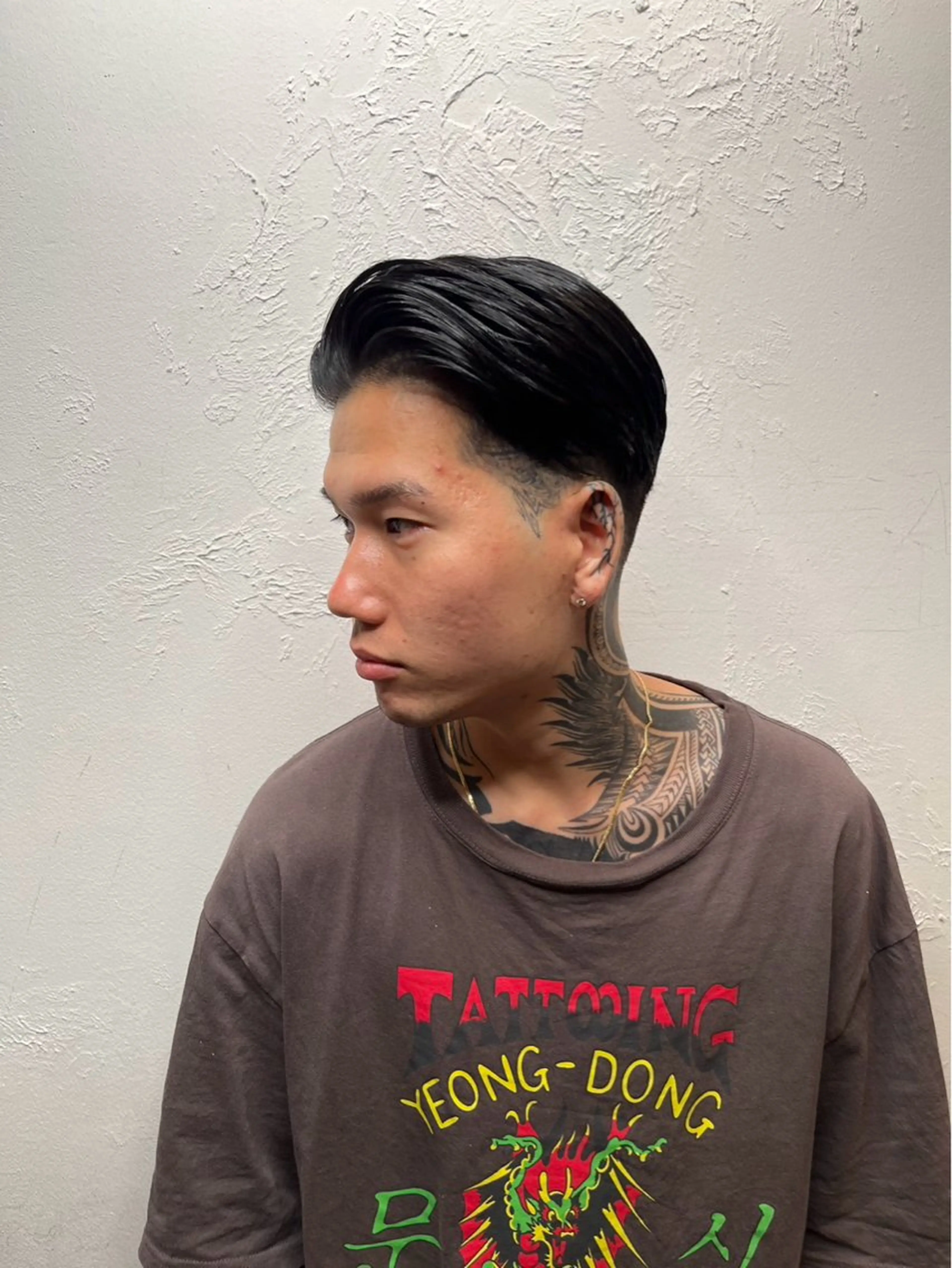 ショート メンズ センターパート ダウンパーマ フェードカット メンズハイライト メンズパーマ カット トリートメント 💈メンズ特化💈 TASUKUのヘアスタイル