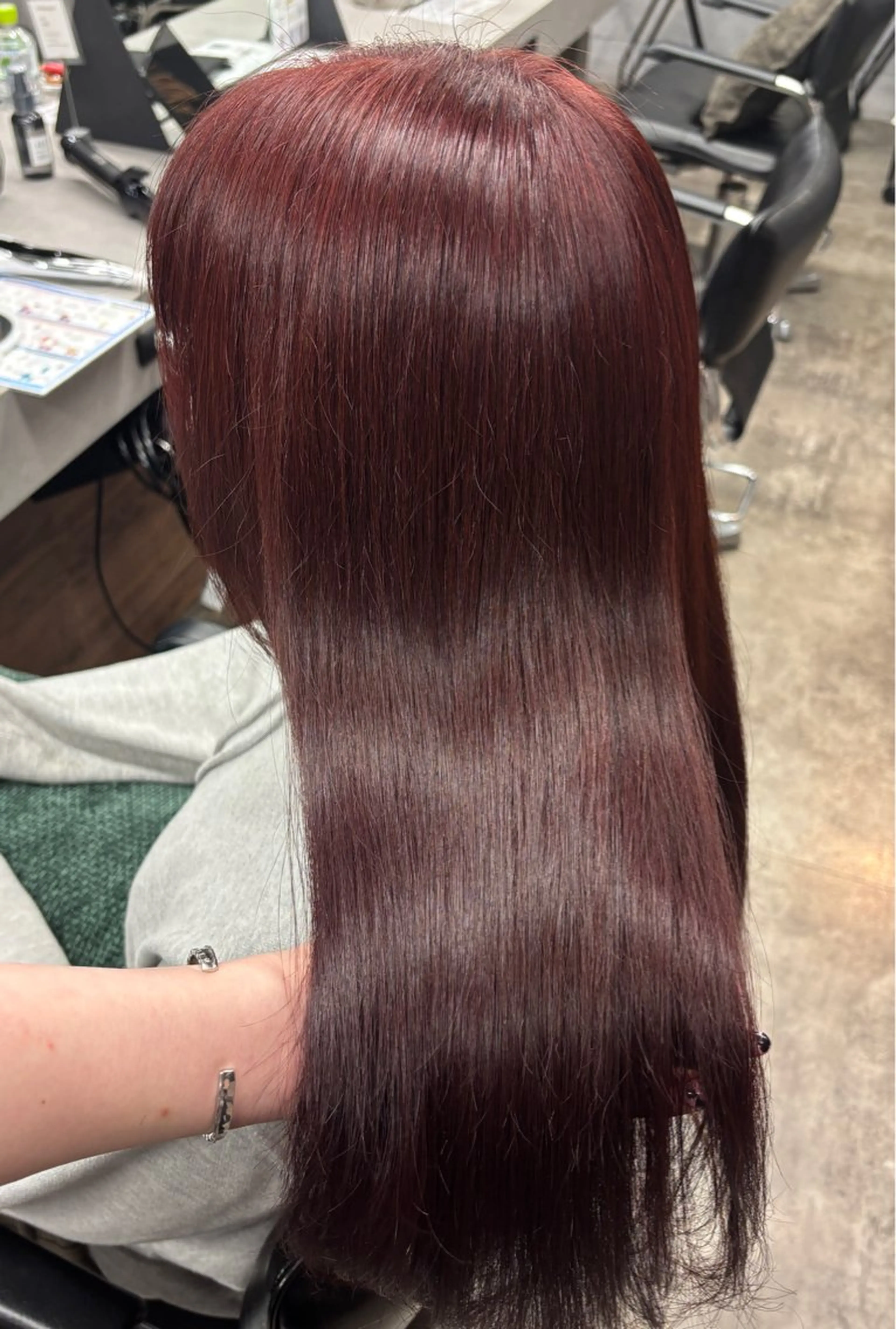 ロング カラー ブリーチ ブリーチなしカラー レイヤーカット×暖色 カラー🎀ASAKAのヘアスタイル