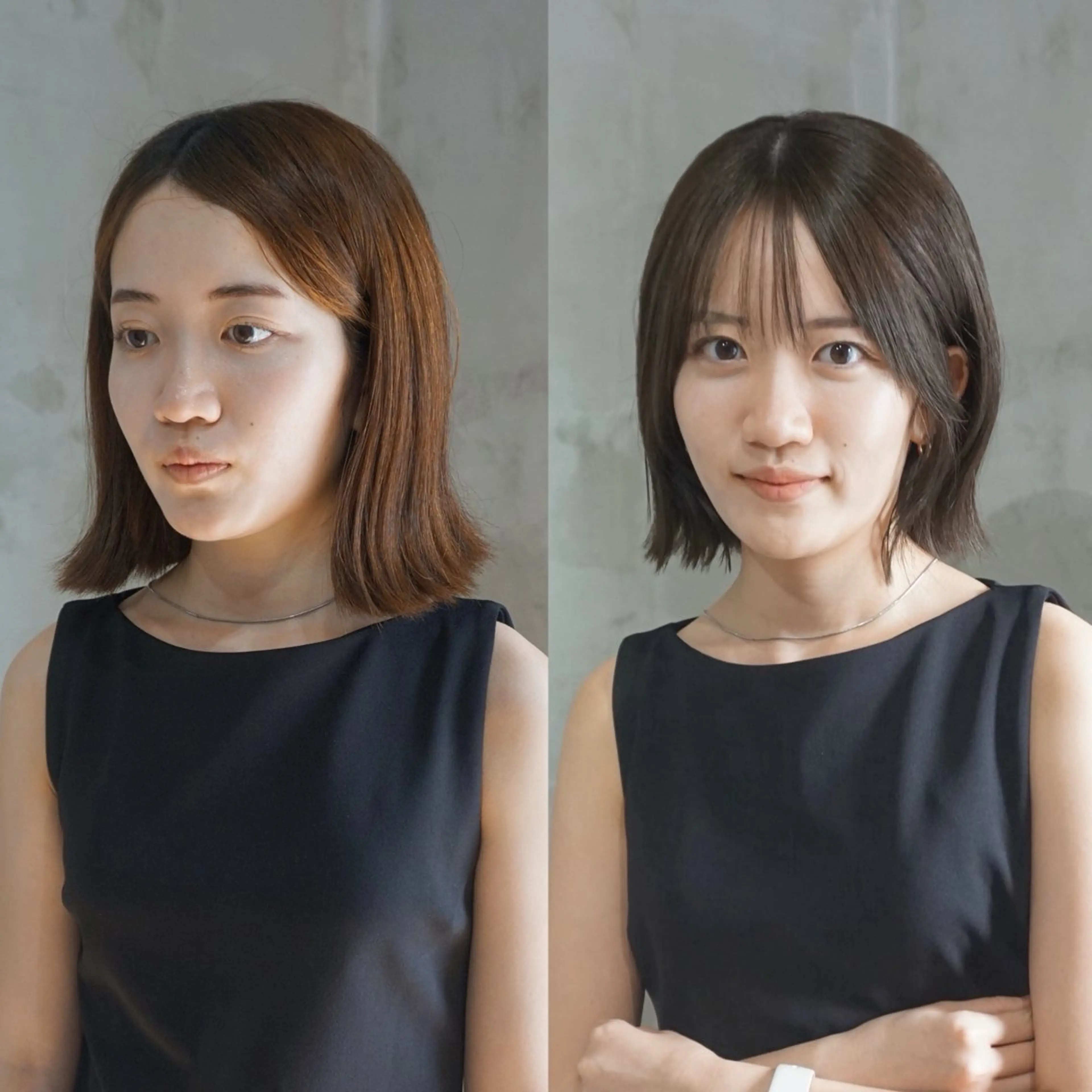 ミディアム ボブレイヤー ボブ レイヤーカット カット ヘアカラー 【＆ koenji】 yuka🪽🫧のヘアスタイル