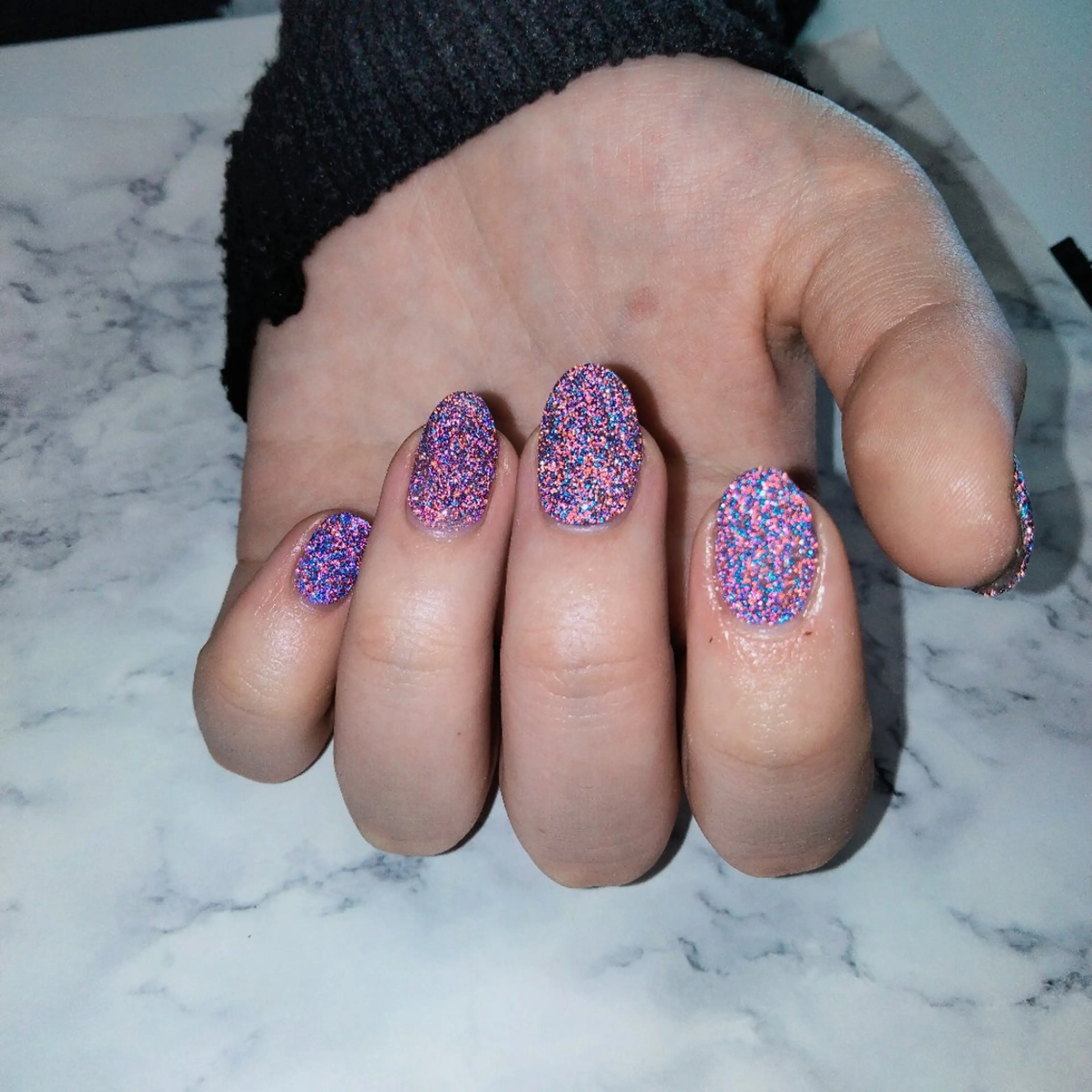 ネイル フラッシュネイル パープル ハンドネイル I'S nail 佐野のネイルデザイン