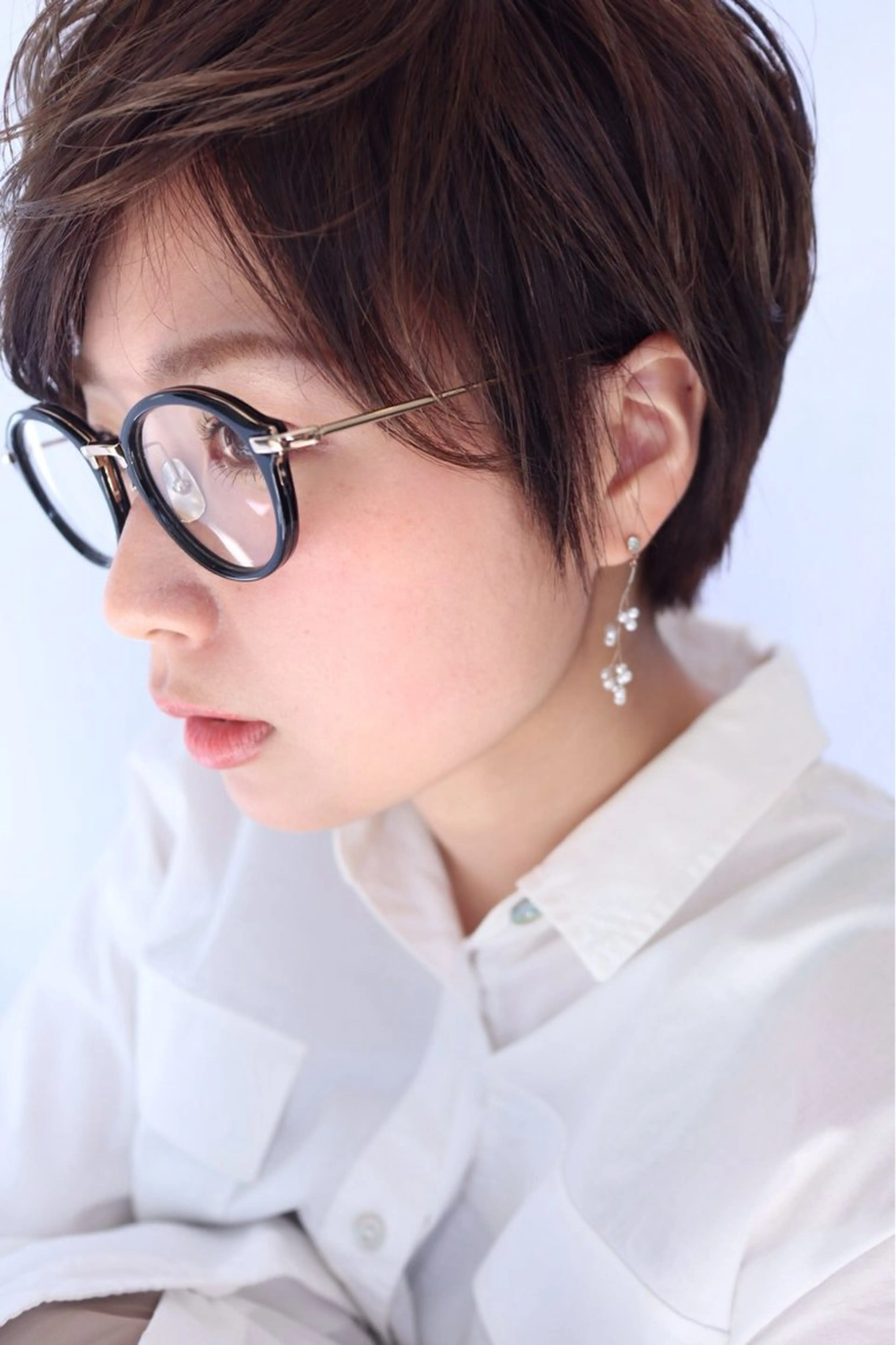 ショート 顔周りデザイン/ ママ美容師/濱ほのかのヘアスタイル