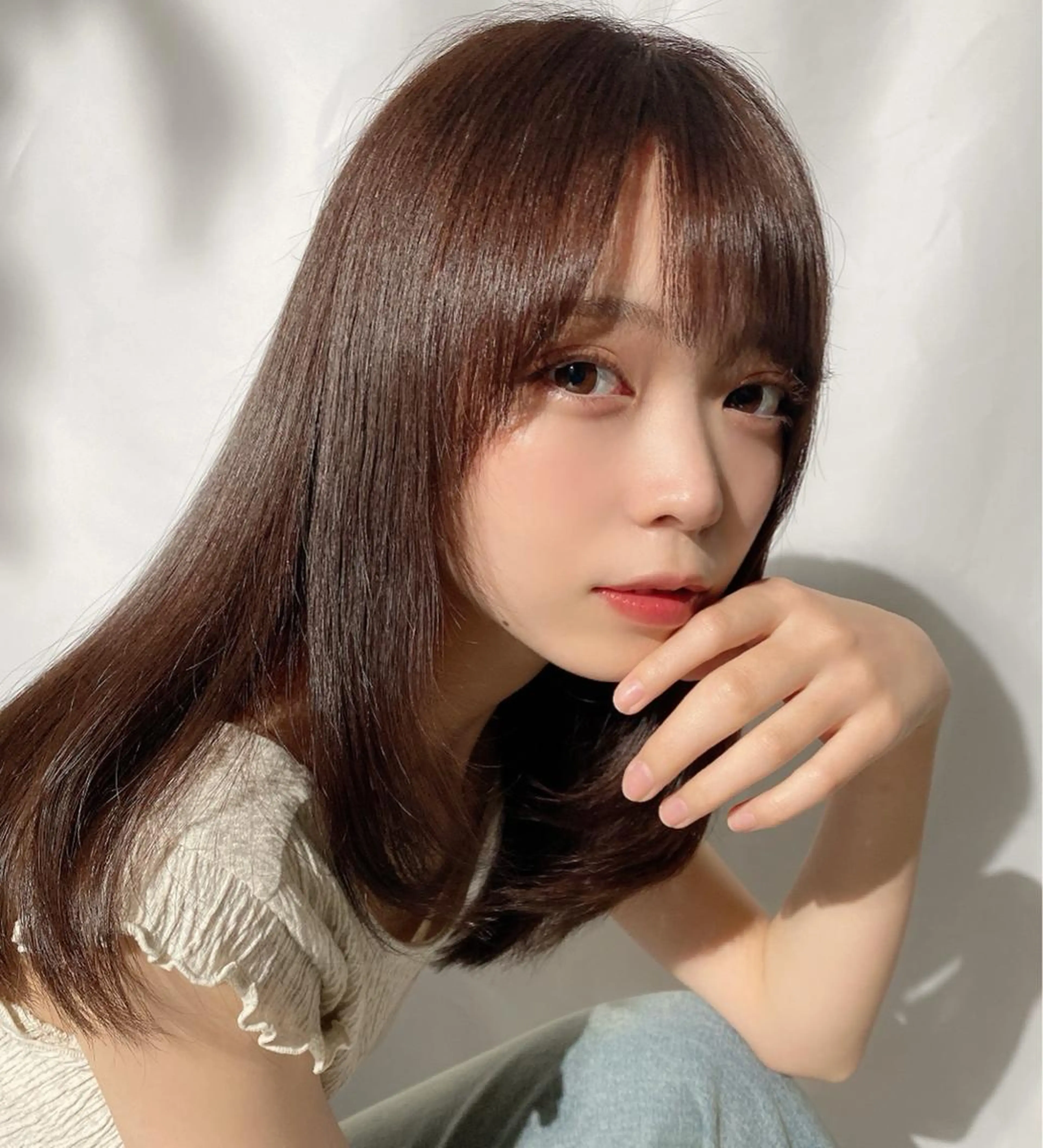 ロング カラー パーマ ベージュカラー ブラウンカラー くびれヘア 髪質改善 ロング 🧡くびれヘア/前髪 顔周り🧡久原結衣のヘアスタイル