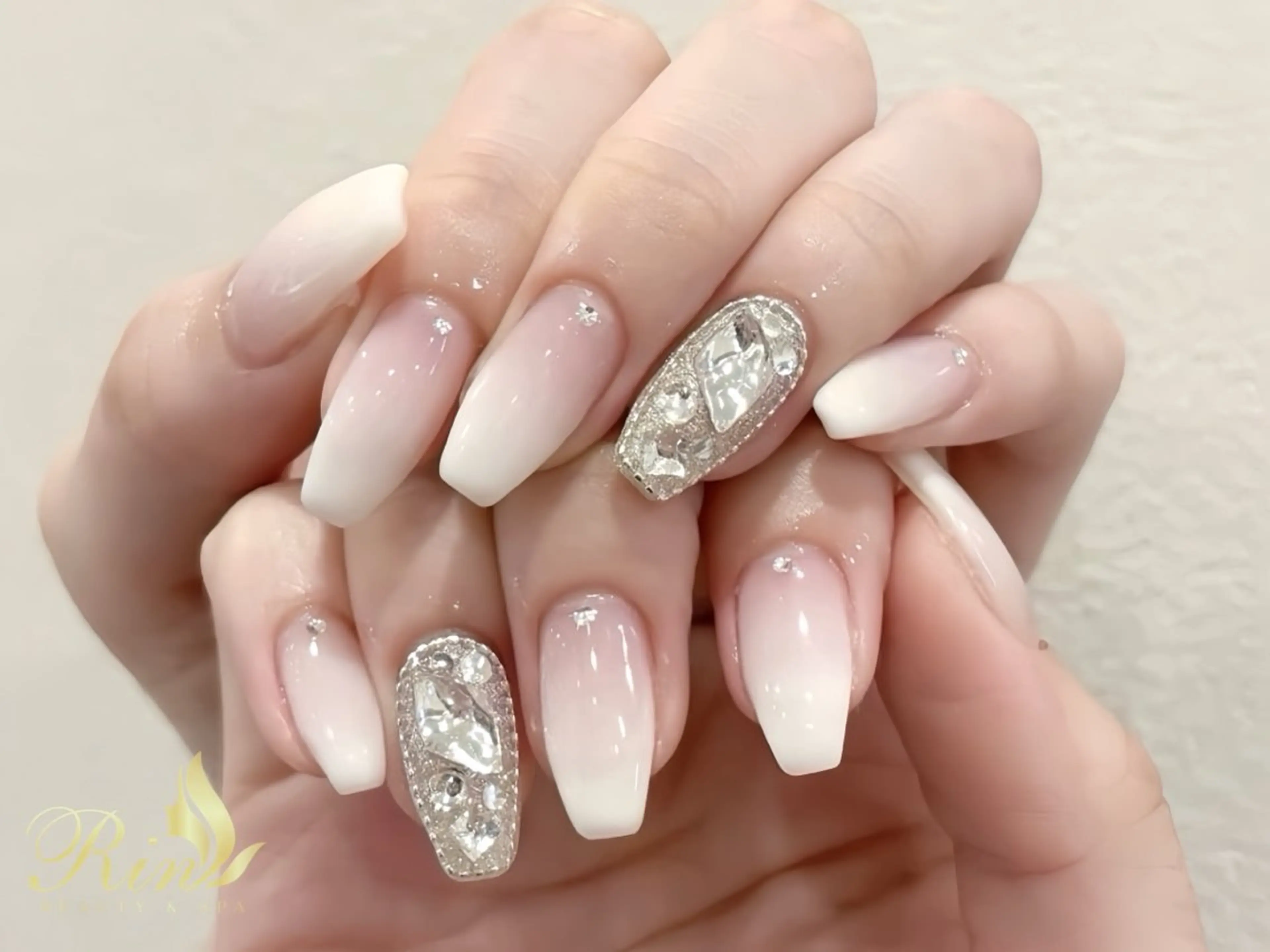 ネイル アートネイル フレンチネイル ジェルネイル 韓国ネイル ミラーネイル Rin Nail 新大久保店のネイルデザイン