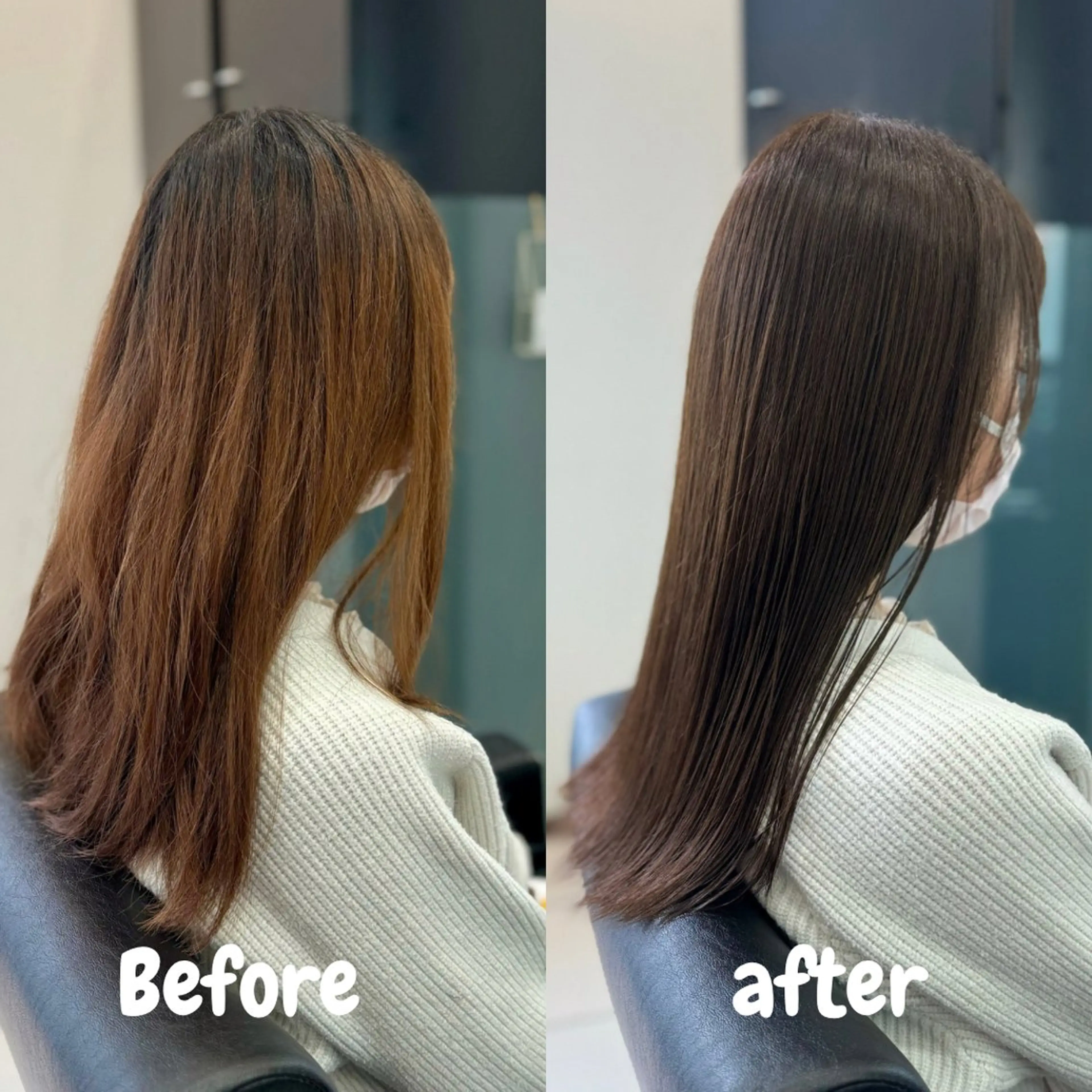 ロング YASU🍎CUT 赤系カラー/ヘアケアのヘアスタイル