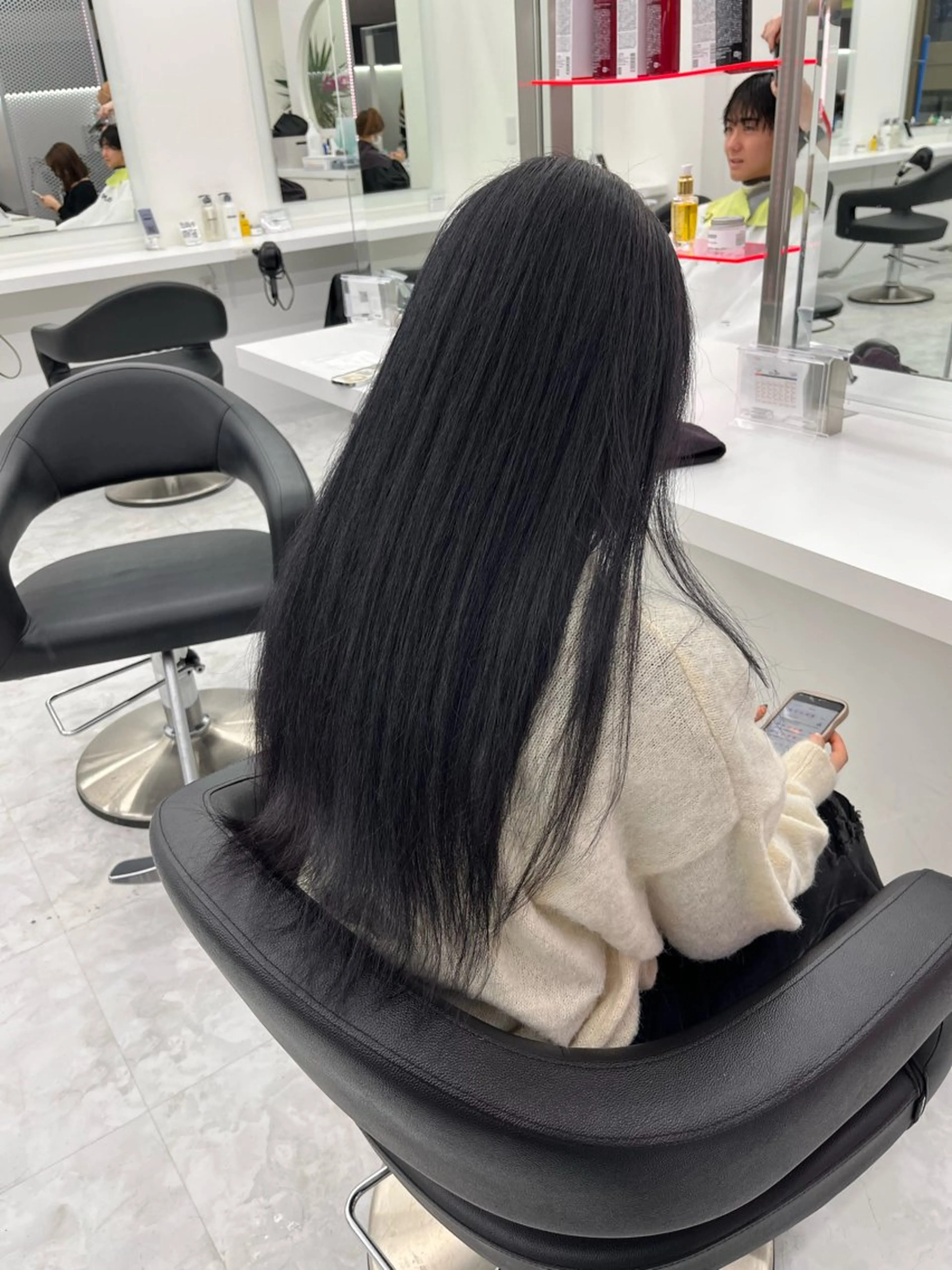 ロング カラー 黒髪 バイオレットカラー 💖トレンド秋冬 カラー💖FUTAのヘアスタイル