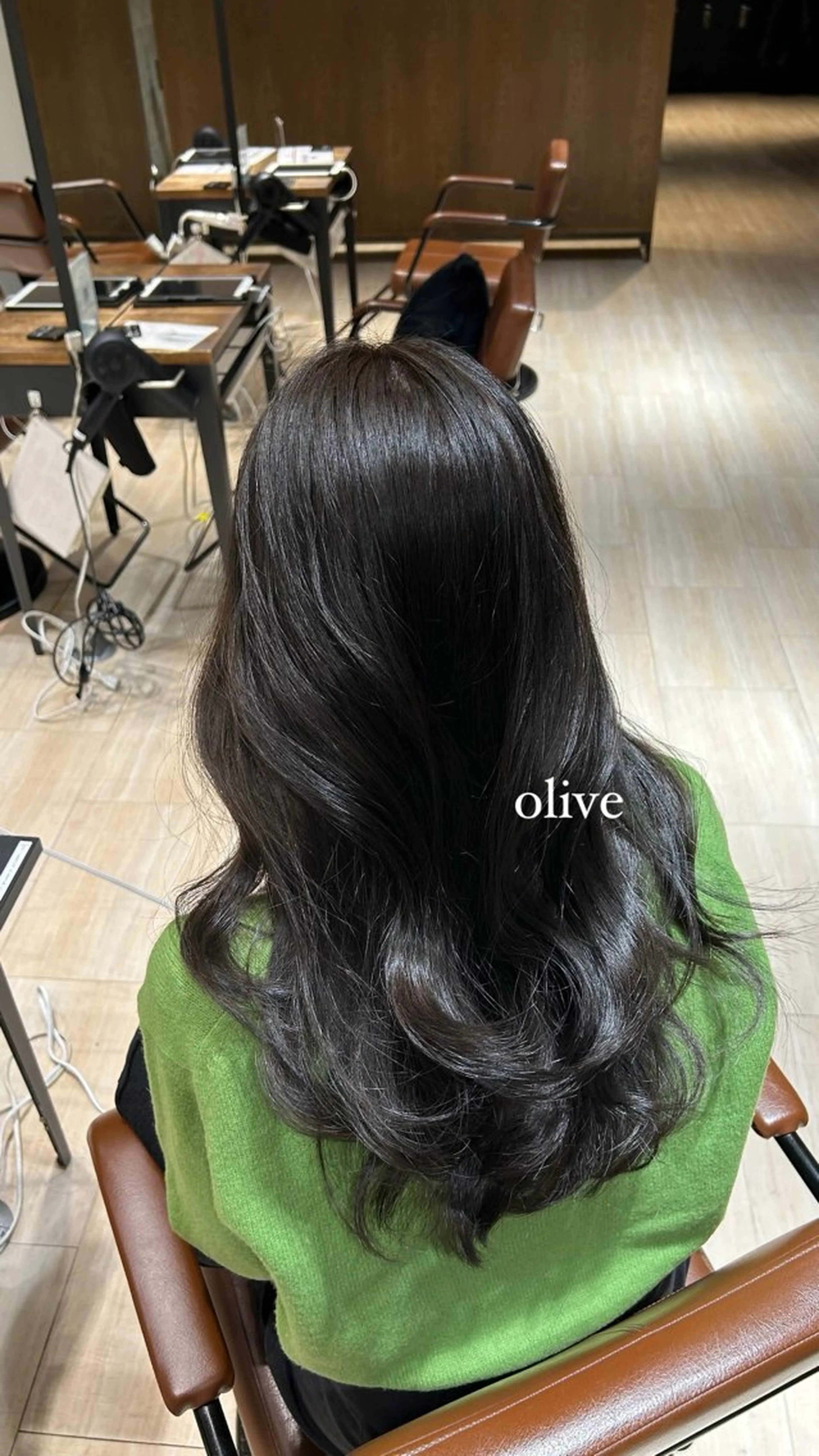 ロング ヘアカラー トリートメント 韓国ヘア/顔周り ヘアセット/加藤優里のヘアスタイル