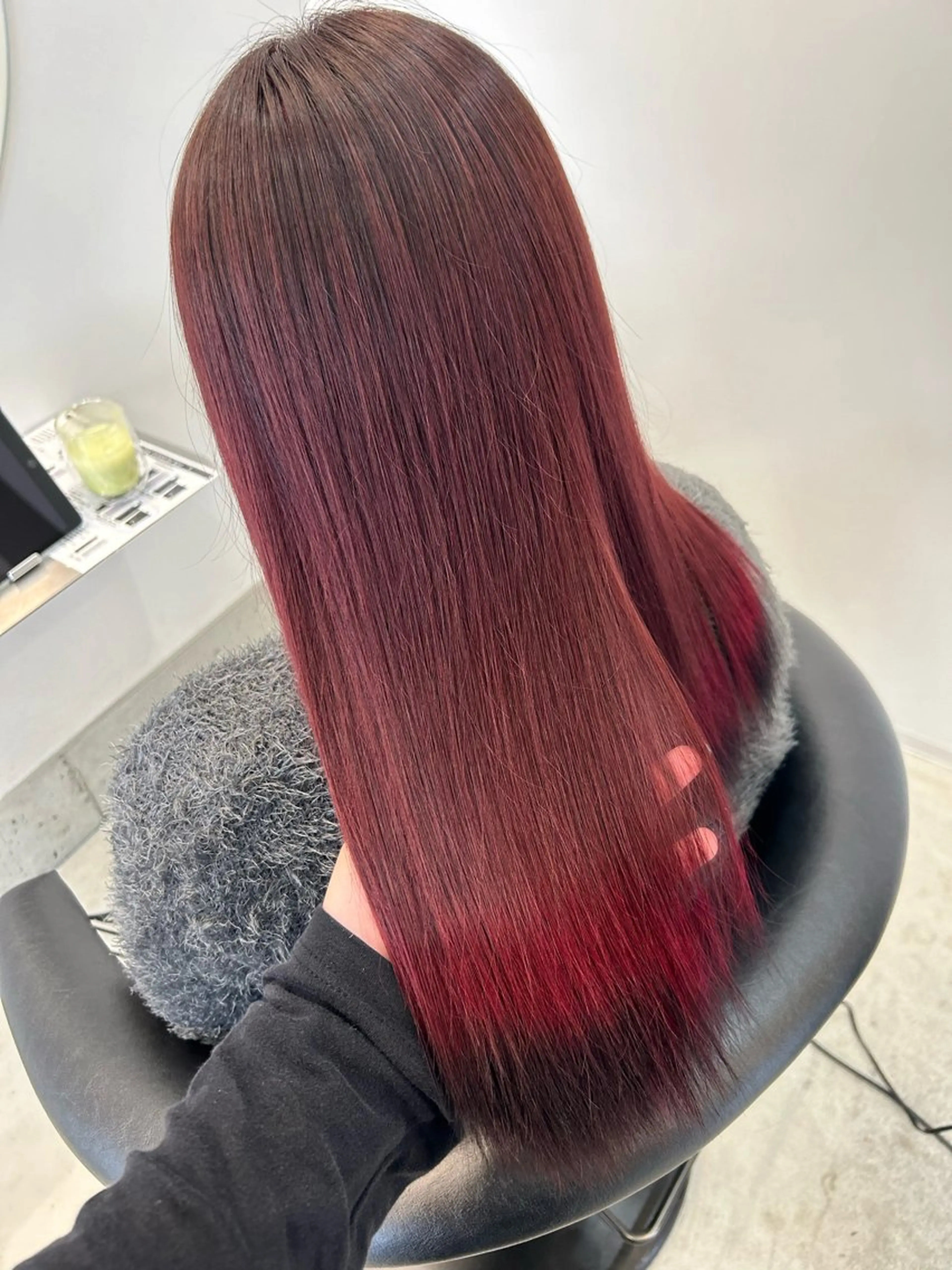 ロング カラー ブラウンカラー レッドカラー レッドブラウン カット ヘアカラー トリートメント En/ ひなたのヘアスタイル