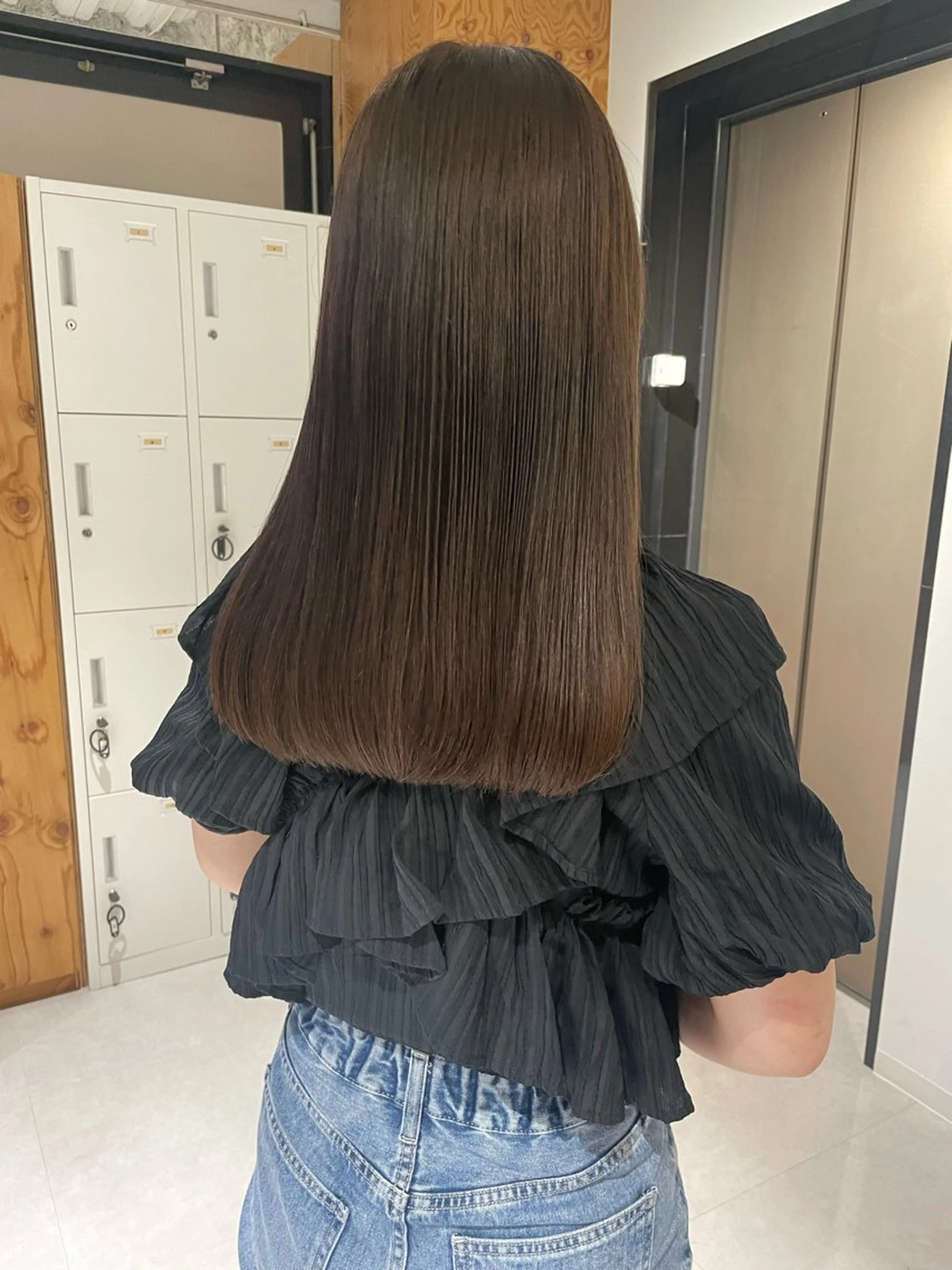 セミロング カット ヘアカラー トリートメント アキ/梅田/顔まわり /レイヤーカット/のヘアスタイル